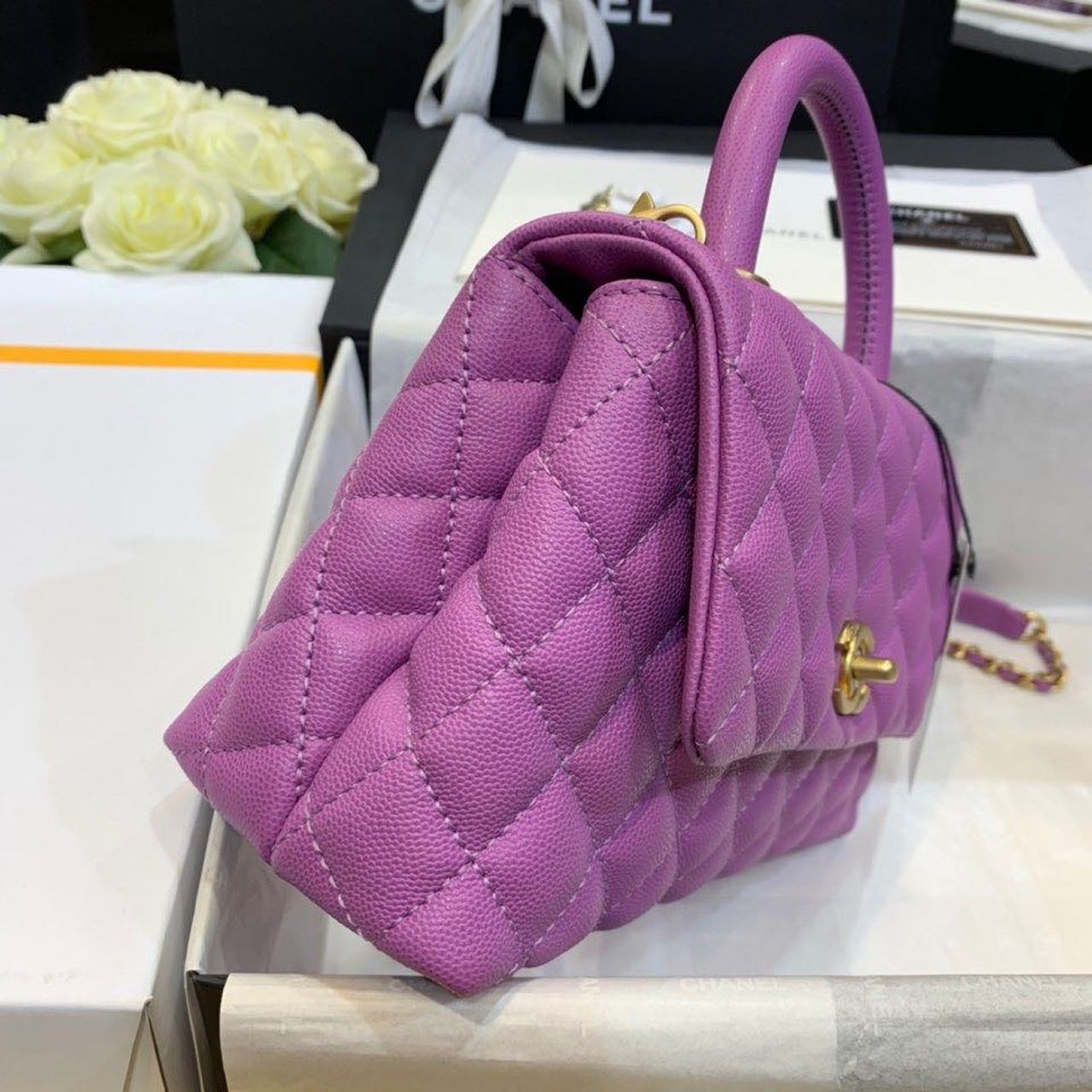 CHLMeGLAMIum GlamIap Bag With Top Handle Purple For Women, WomenÃ¢â‚¬â„¢s Handbags, Shoulder And Crossbody Bags 9in/23cm A92990
