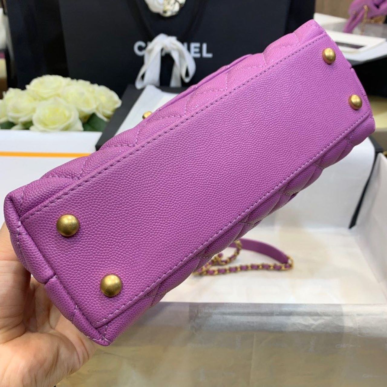 CHLMeGLAMIum GlamIap Bag With Top Handle Purple For Women, WomenÃ¢â‚¬â„¢s Handbags, Shoulder And Crossbody Bags 9in/23cm A92990