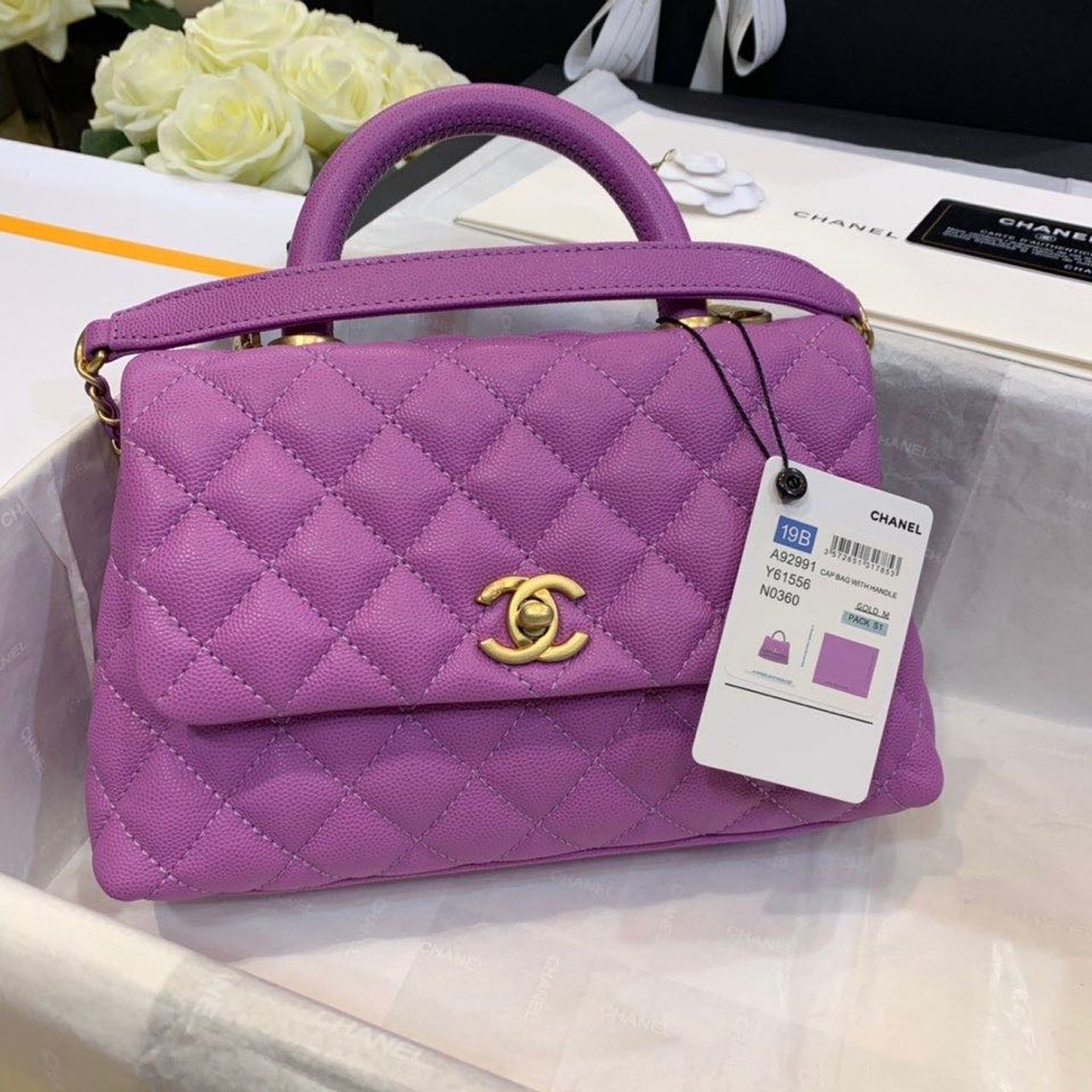 CHLMeGLAMIum GlamIap Bag With Top Handle Purple For Women, WomenÃ¢â‚¬â„¢s Handbags, Shoulder And Crossbody Bags 9in/23cm A92990
