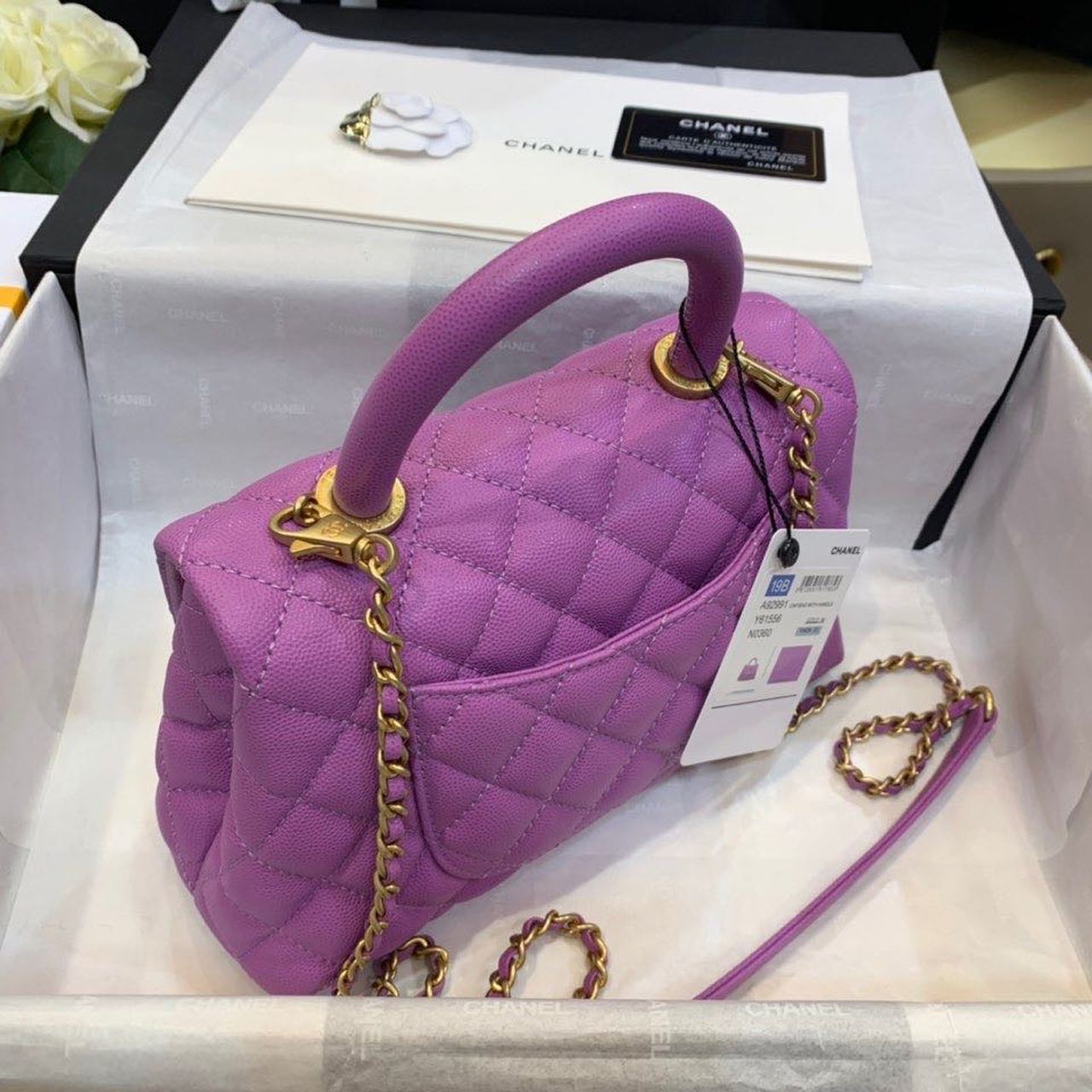 CHLMeGLAMIum GlamIap Bag With Top Handle Purple For Women, WomenÃ¢â‚¬â„¢s Handbags, Shoulder And Crossbody Bags 9in/23cm A92990