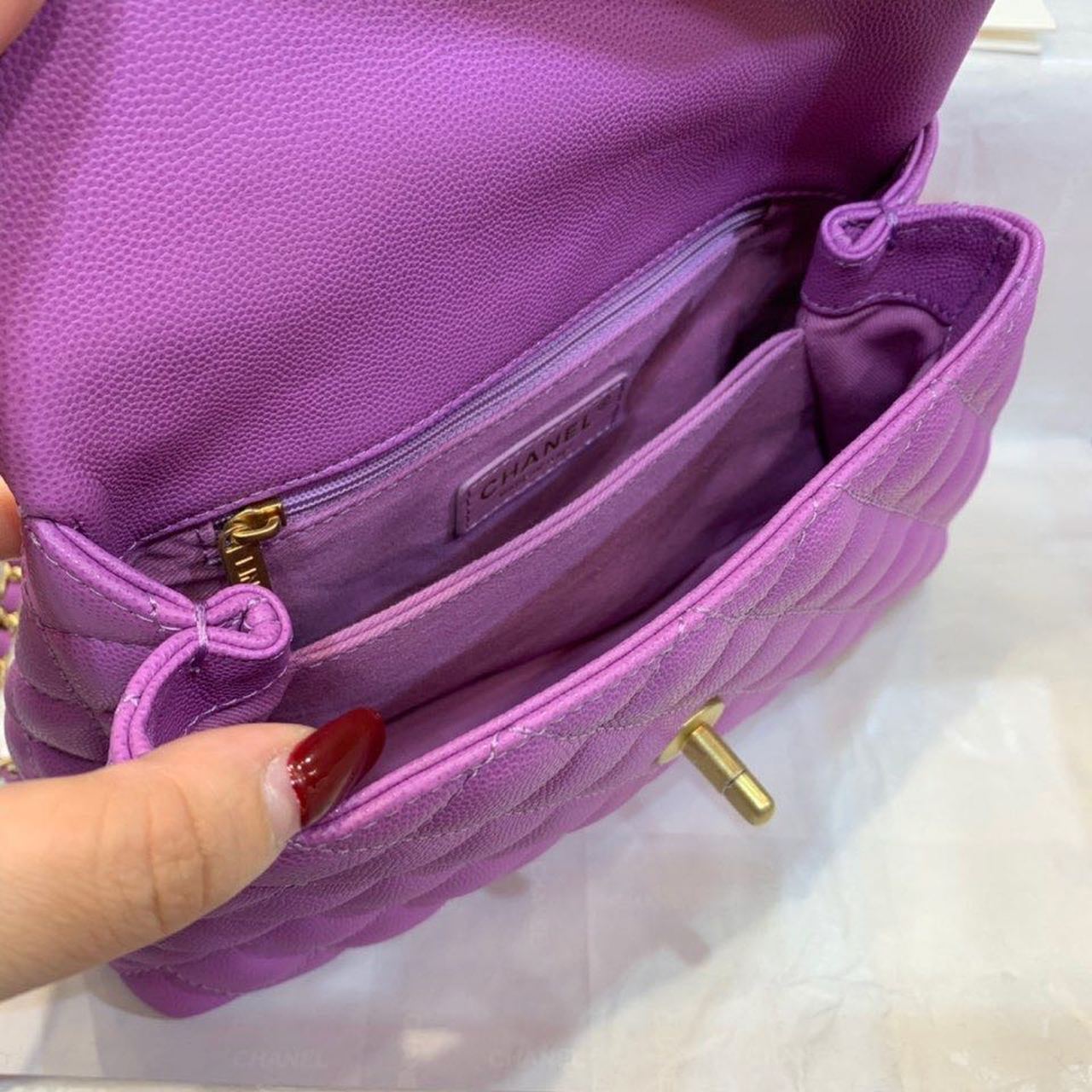 CHLMeGLAMIum GlamIap Bag With Top Handle Purple For Women, WomenÃ¢â‚¬â„¢s Handbags, Shoulder And Crossbody Bags 9in/23cm A92990