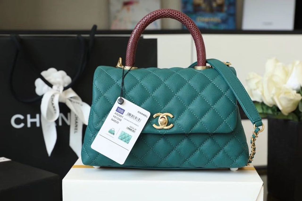 CHLMeGLAMIum GlamIap Bag With Top Handle Teal For Women, WomenÃ¢â‚¬â„¢s Handbags, Shoulder And Crossbody Bags 9in/23cm A92990