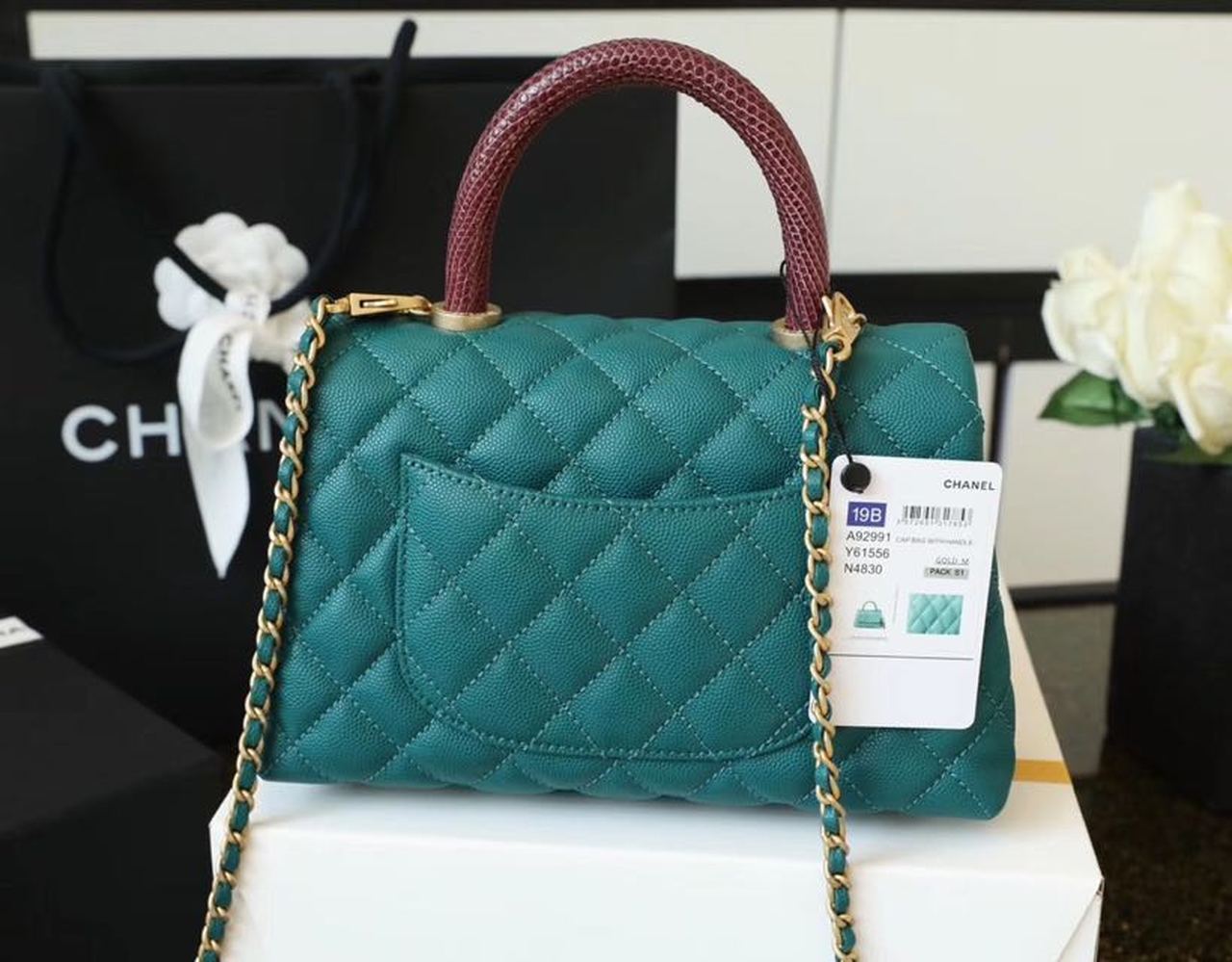 CHLMeGLAMIum GlamIap Bag With Top Handle Teal For Women, WomenÃ¢â‚¬â„¢s Handbags, Shoulder And Crossbody Bags 9in/23cm A92990