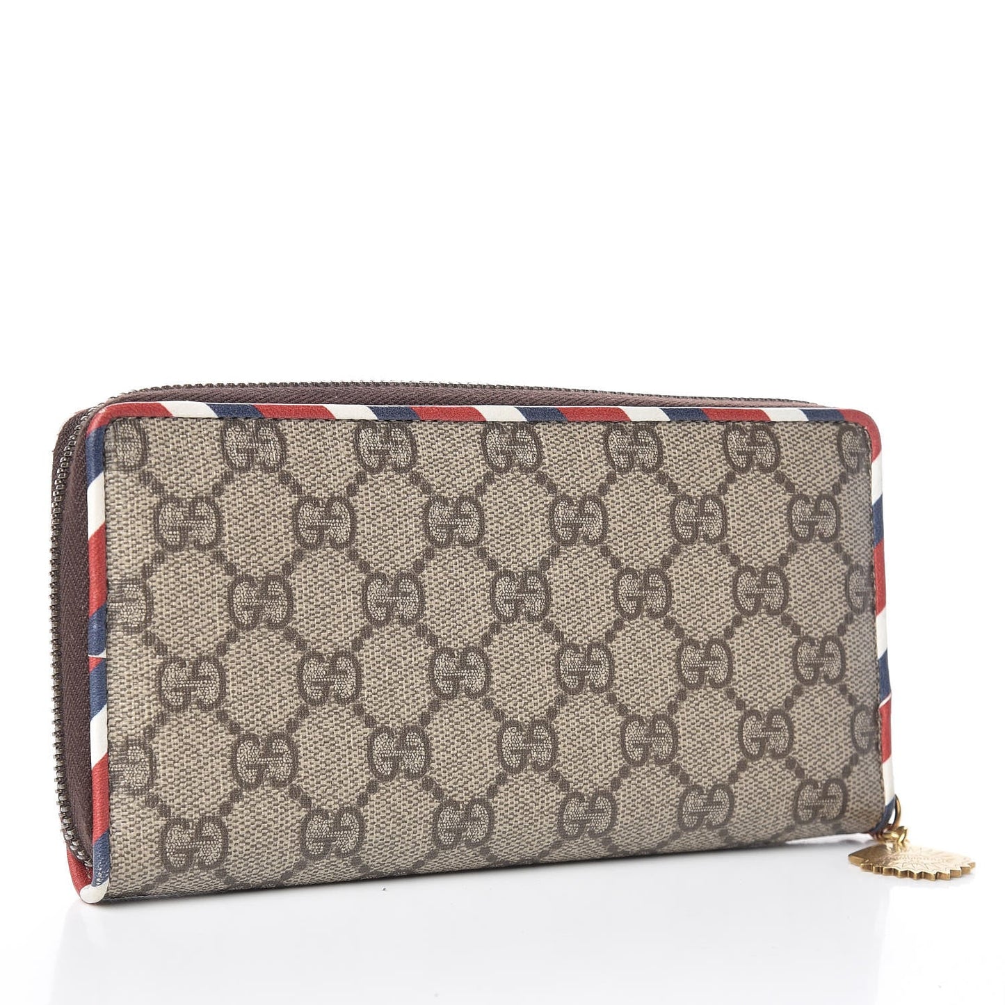GLM-- GG Supreme Monogram Courrier Embroidered UFO Zip Around Wallet