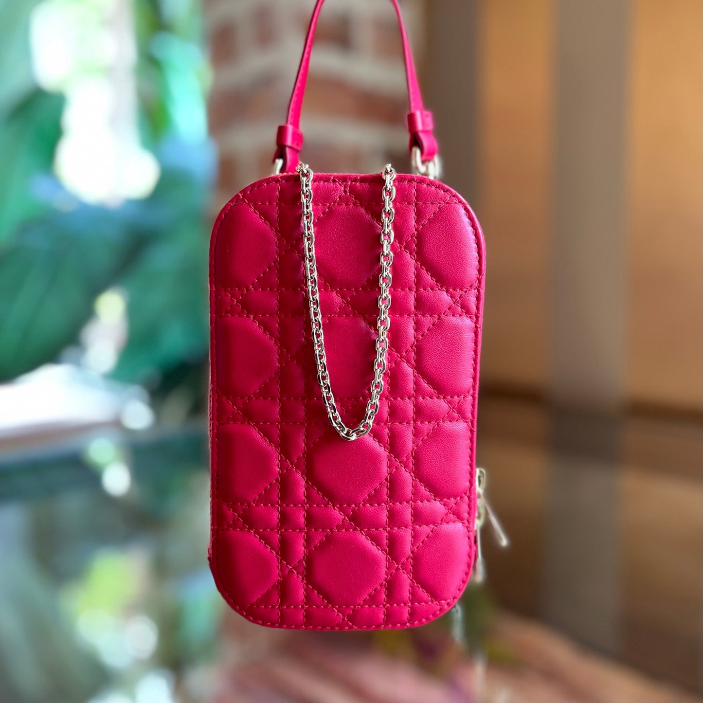 CHRISTIAN DIOR Lady Dior Call'in Dior Cannage Lambskin Crossbody Bag