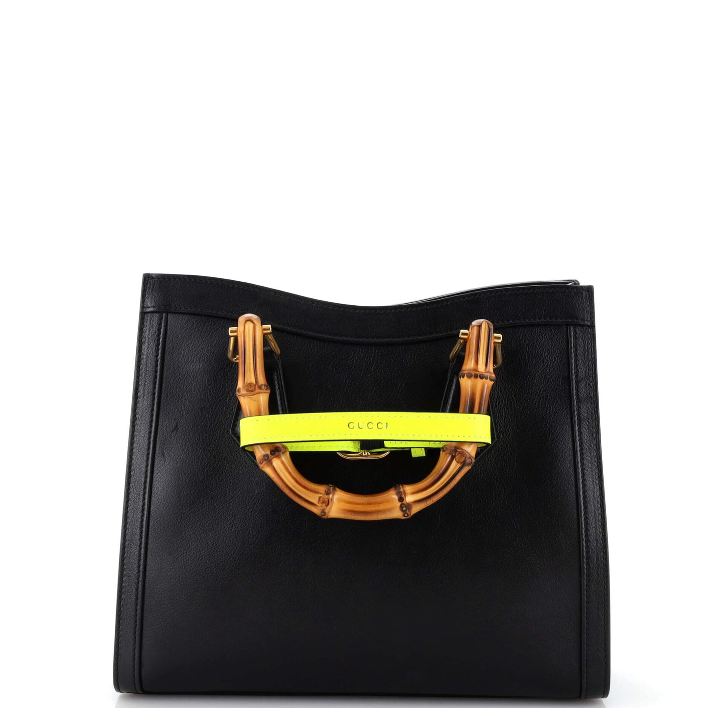 Diana NM Bamboo Handle Tote Leather Small