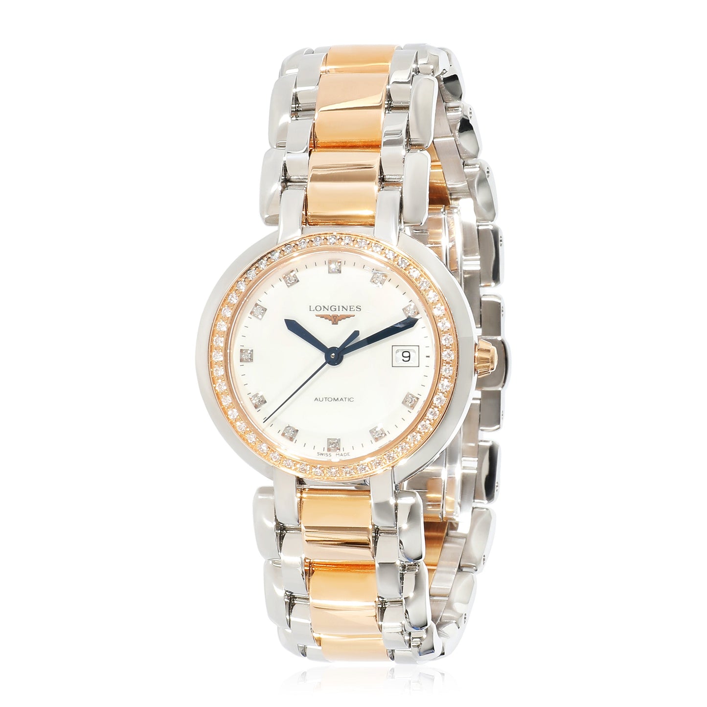 LONGINES Primaluna L8.113.5.89.6 Women's Watch in 18k Stainless Steel/Rose Gold