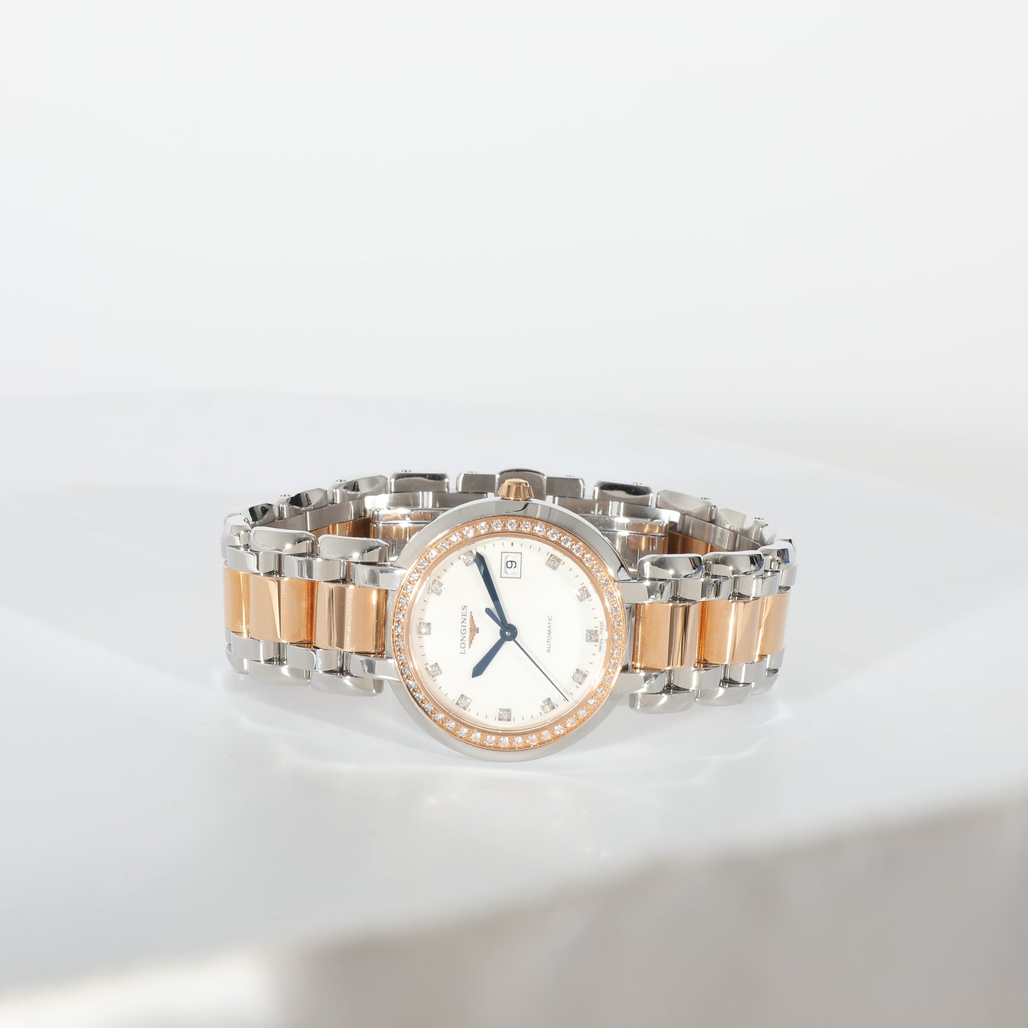 LONGINES Primaluna L8.113.5.89.6 Women's Watch in 18k Stainless Steel/Rose Gold