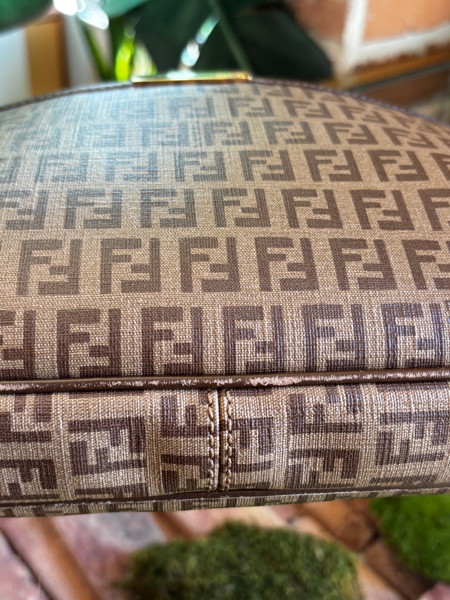 FENDI Brown Zucchino Spalmati Messenger
