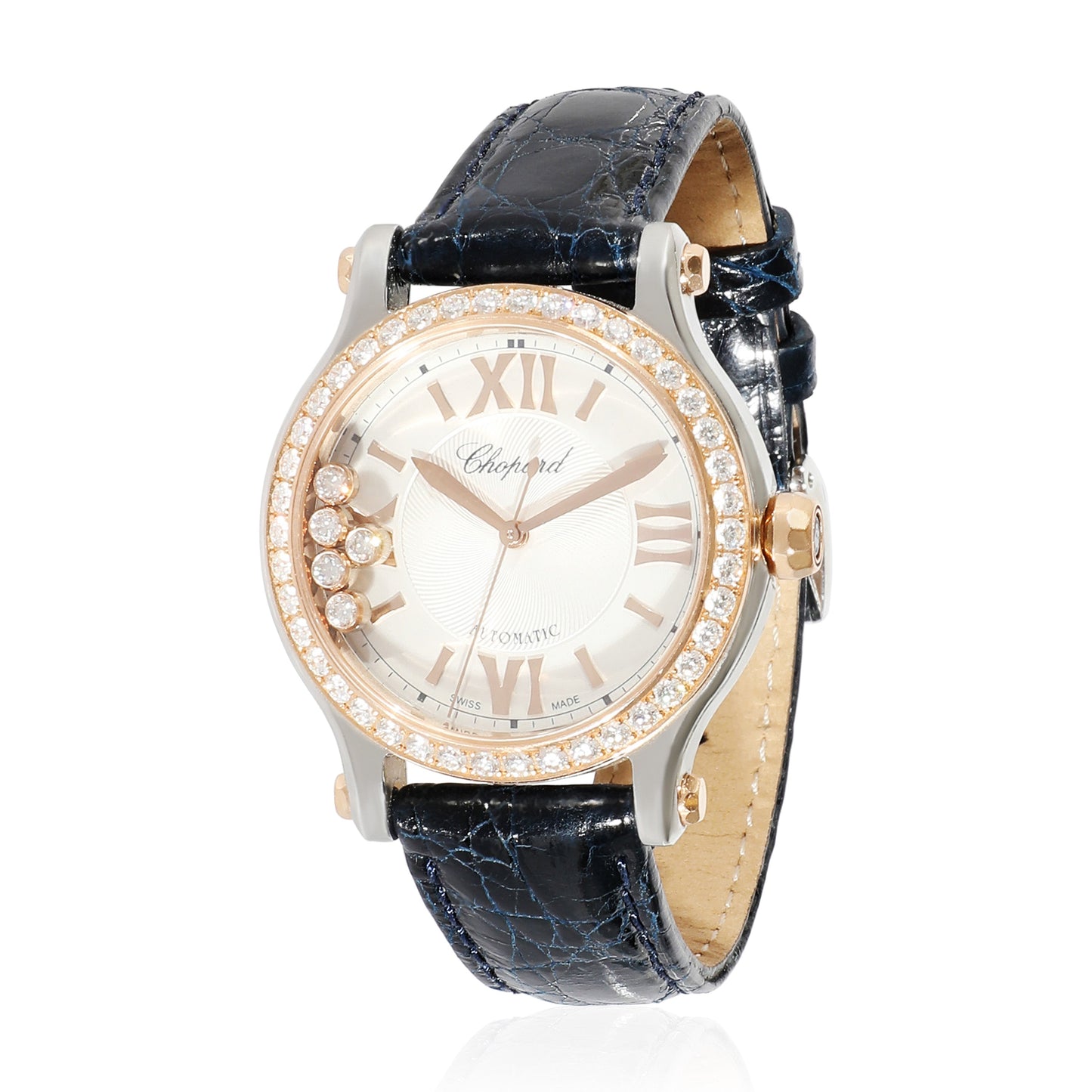 CHOPARD Happy Sport 278608-6003 Women's Watch in Stainless Steel/Rose Gold