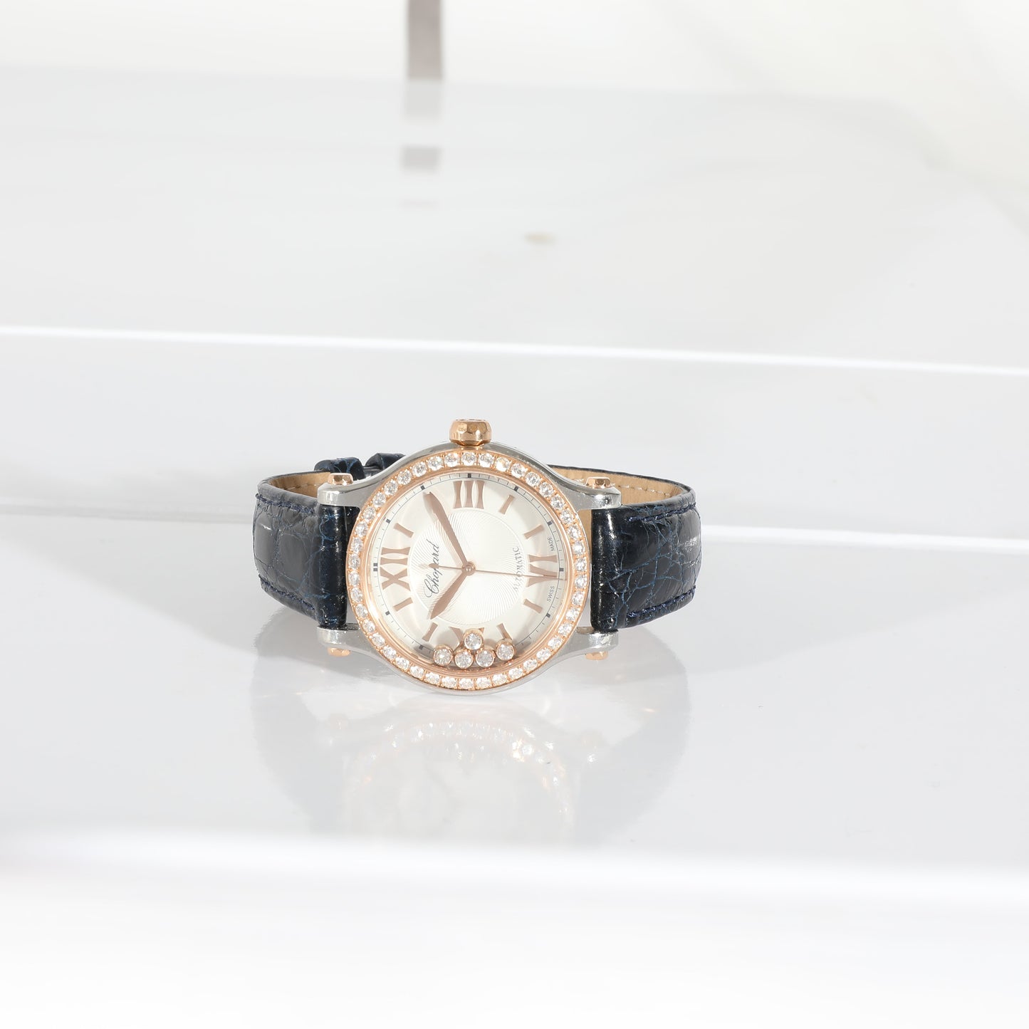 CHOPARD Happy Sport 278608-6003 Women's Watch in Stainless Steel/Rose Gold