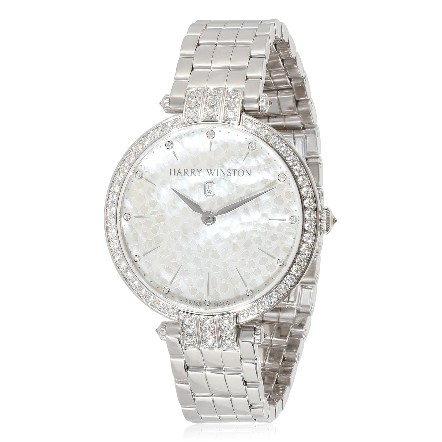 HARRY WINSTON Preimier PRMQHM36WW002 Unisex Watch in 18k White Gold