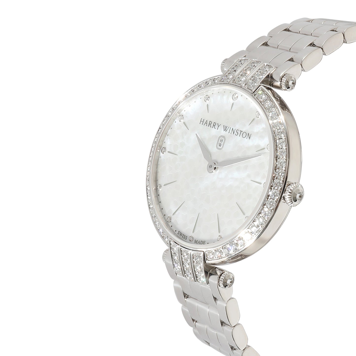 HARRY WINSTON Preimier PRMQHM36WW002 Unisex Watch in 18k White Gold