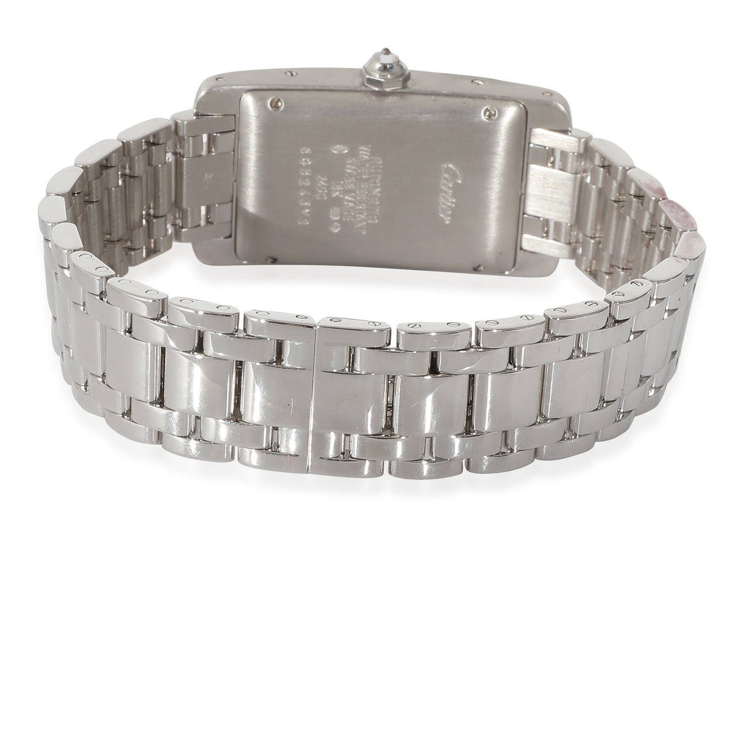CARTIER Tank Americaine de 2490 Women's Watch in 18k White Gold
