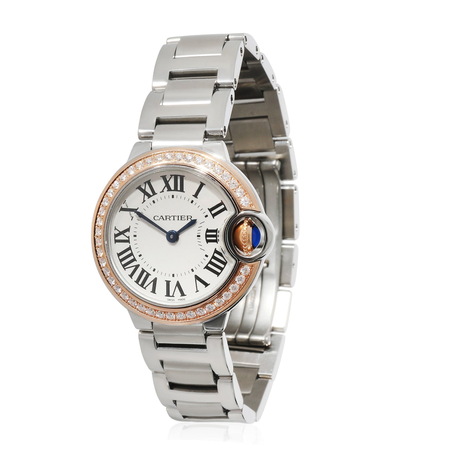 CARTIER Ballon Bleu WE902079 Women's Watch in 18kt Stainless Steel/Rose Gold