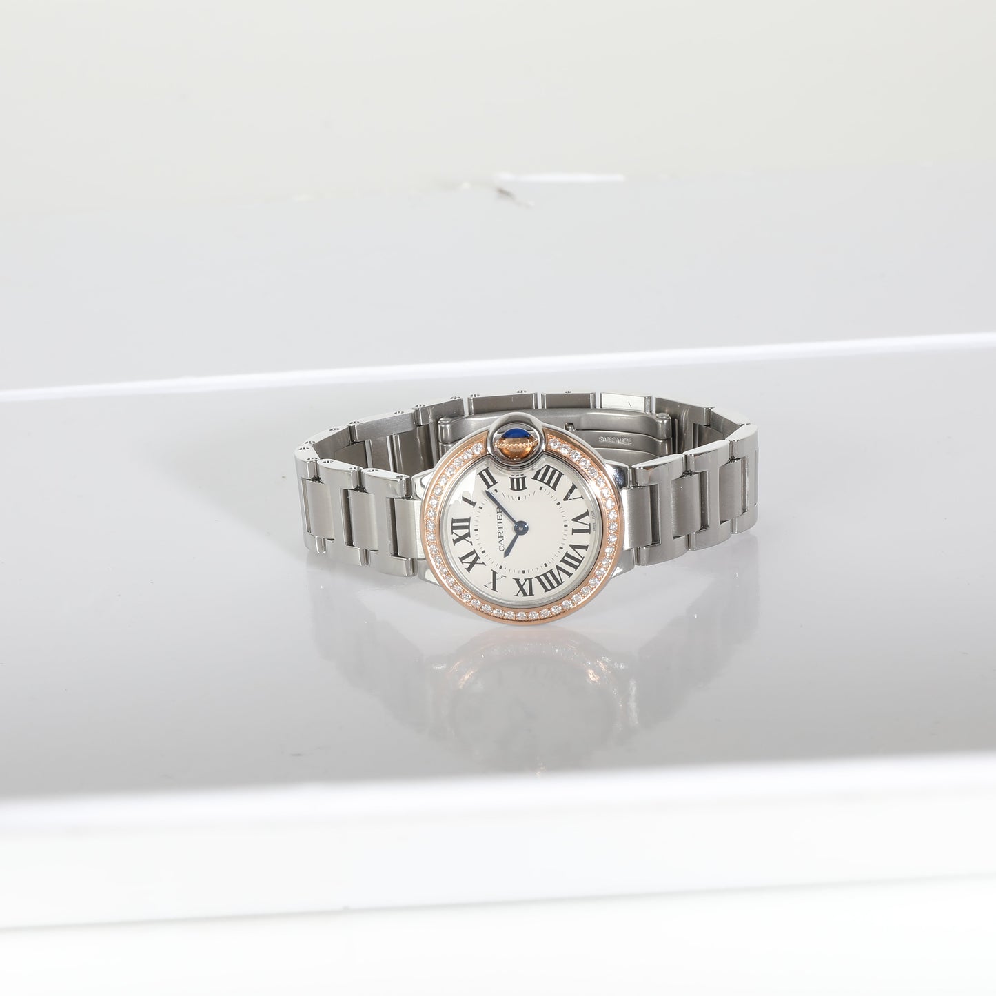 CARTIER Ballon Bleu WE902079 Women's Watch in 18kt Stainless Steel/Rose Gold