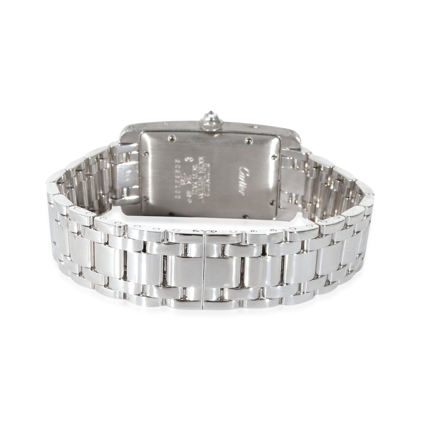 CARTIER Tank Americaine WB7026L1 Unisex Watch in White Gold