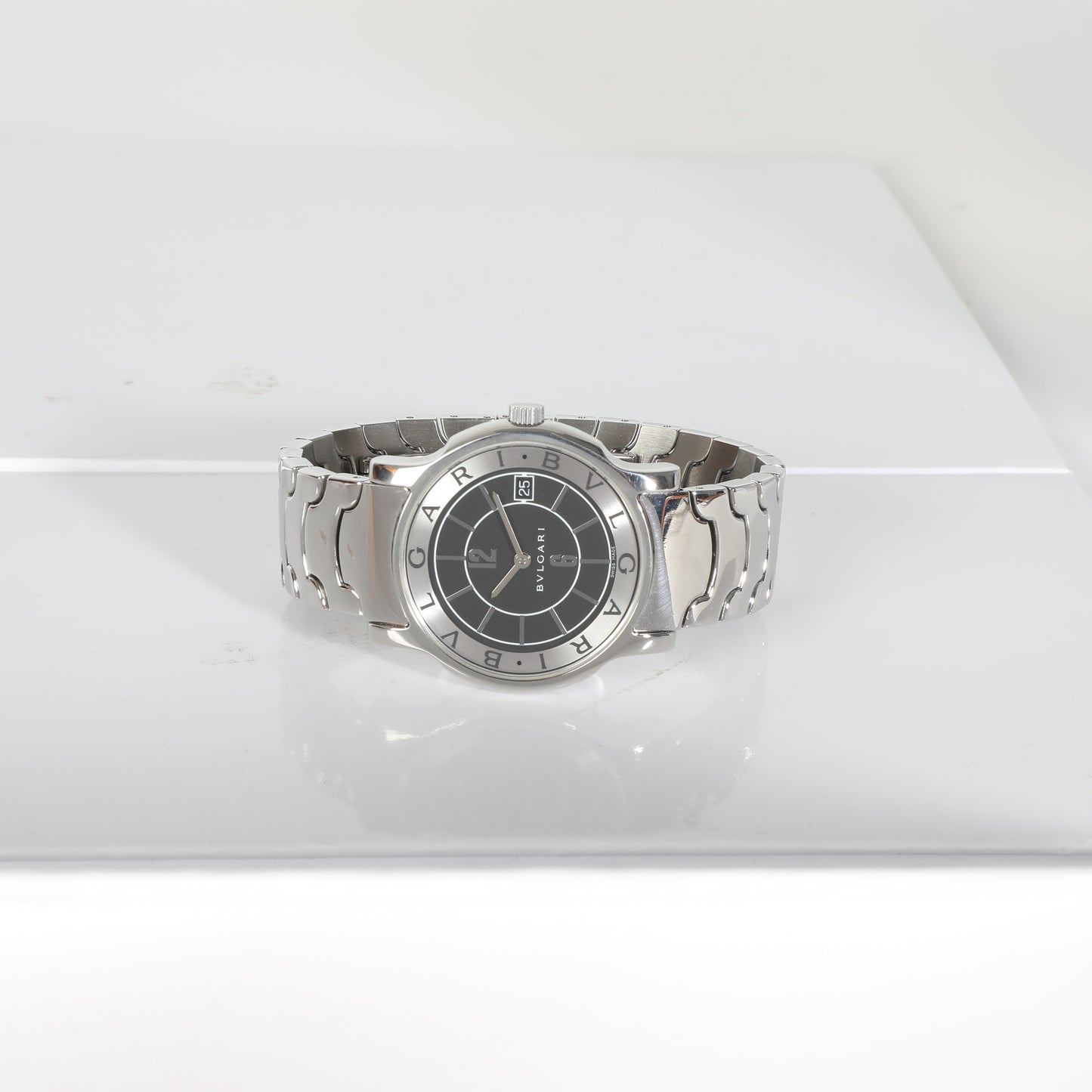 BVLGARI Solo Tempo ST 35 S Unisex Watch in Stainless Steel