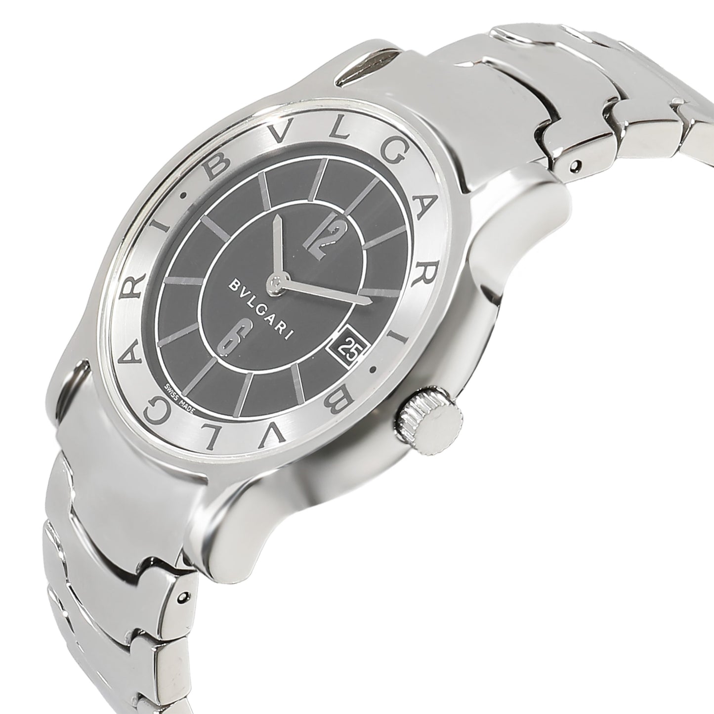 BVLGARI Solo Tempo ST 35 S Unisex Watch in Stainless Steel