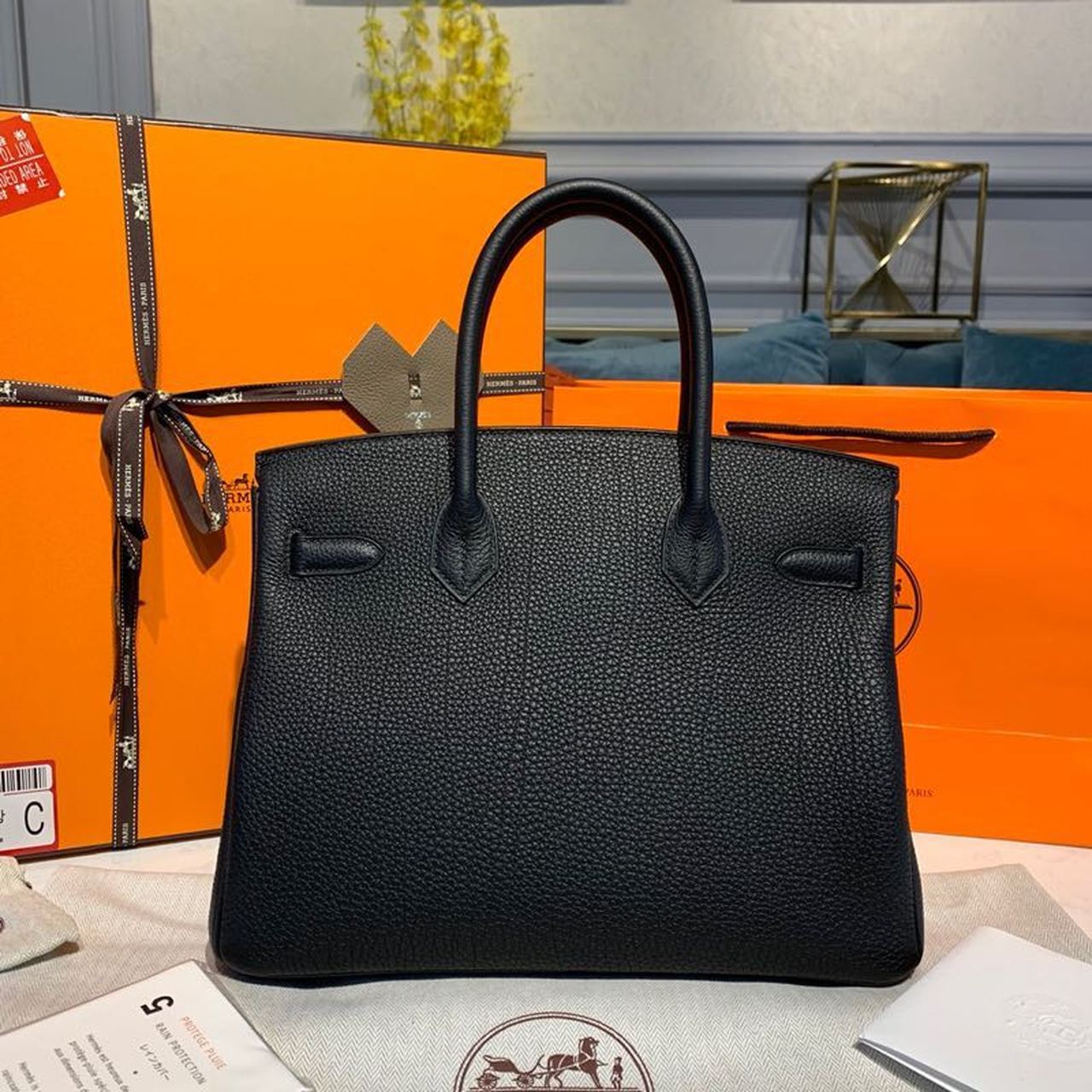 GLAMI Birkin 30 Togo Black Bag For Women, WomenÃ¢â‚¬â„¢s Handbags 11.8in/30cm
