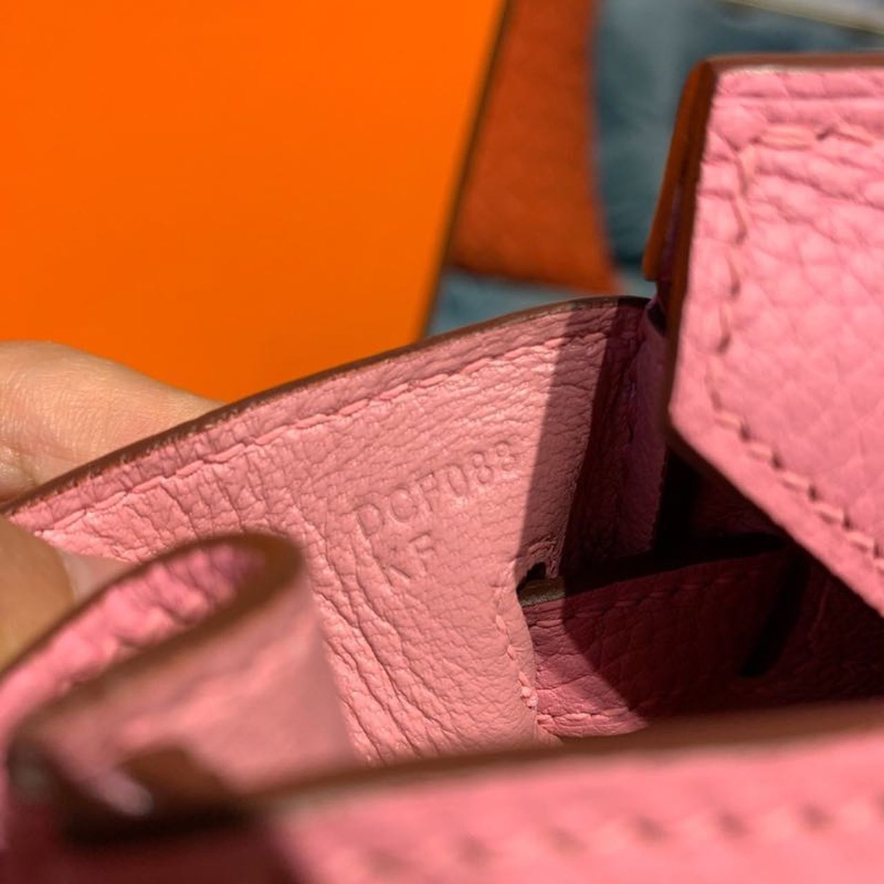 GLAMI Birkin Pink Semi Handstitched With Gold Toned Hardware For Women 30cm/11.8in