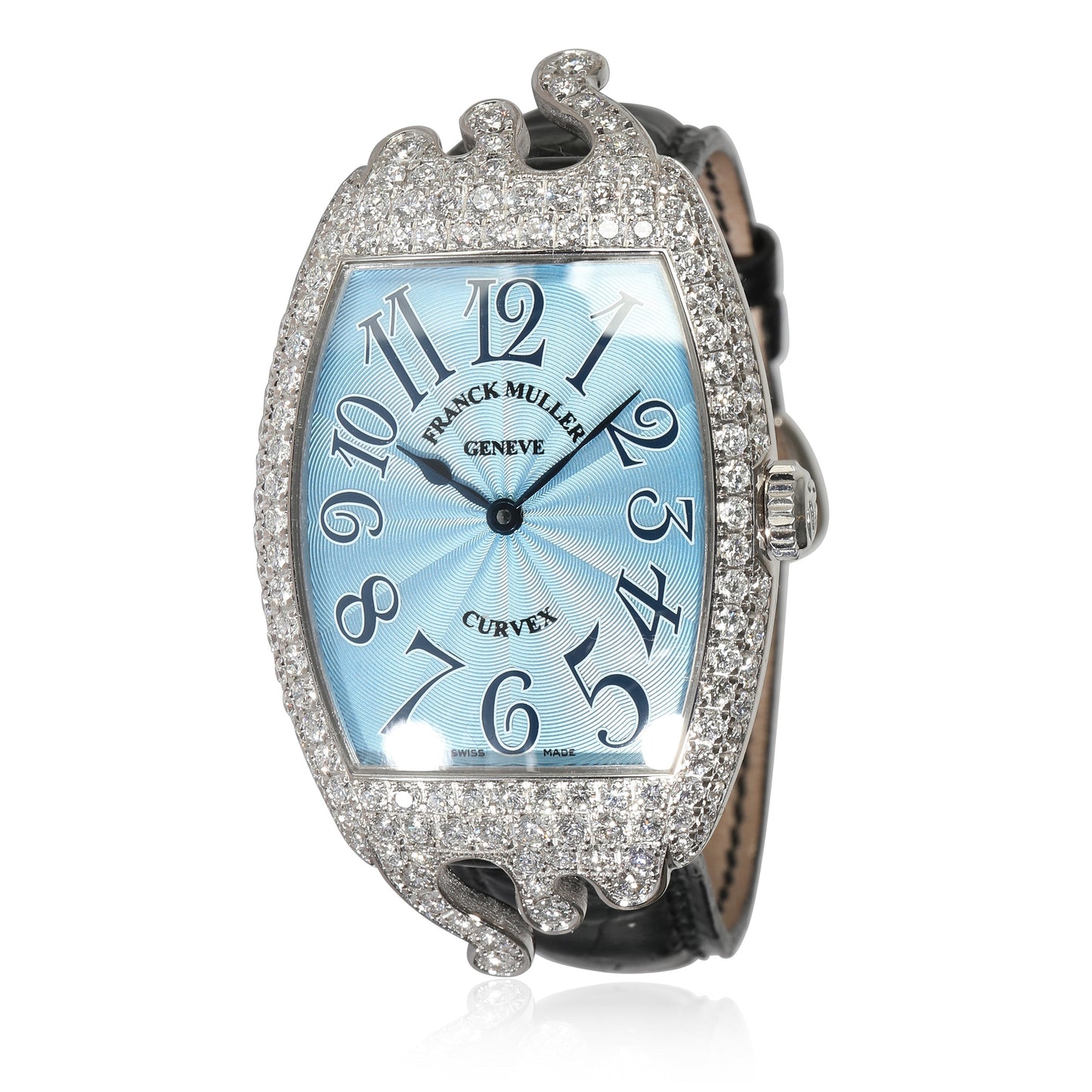 FRANCK MULLER Cintree Curvex 7502 QZ HJ POP Unisex Watch in 18kt White Gold