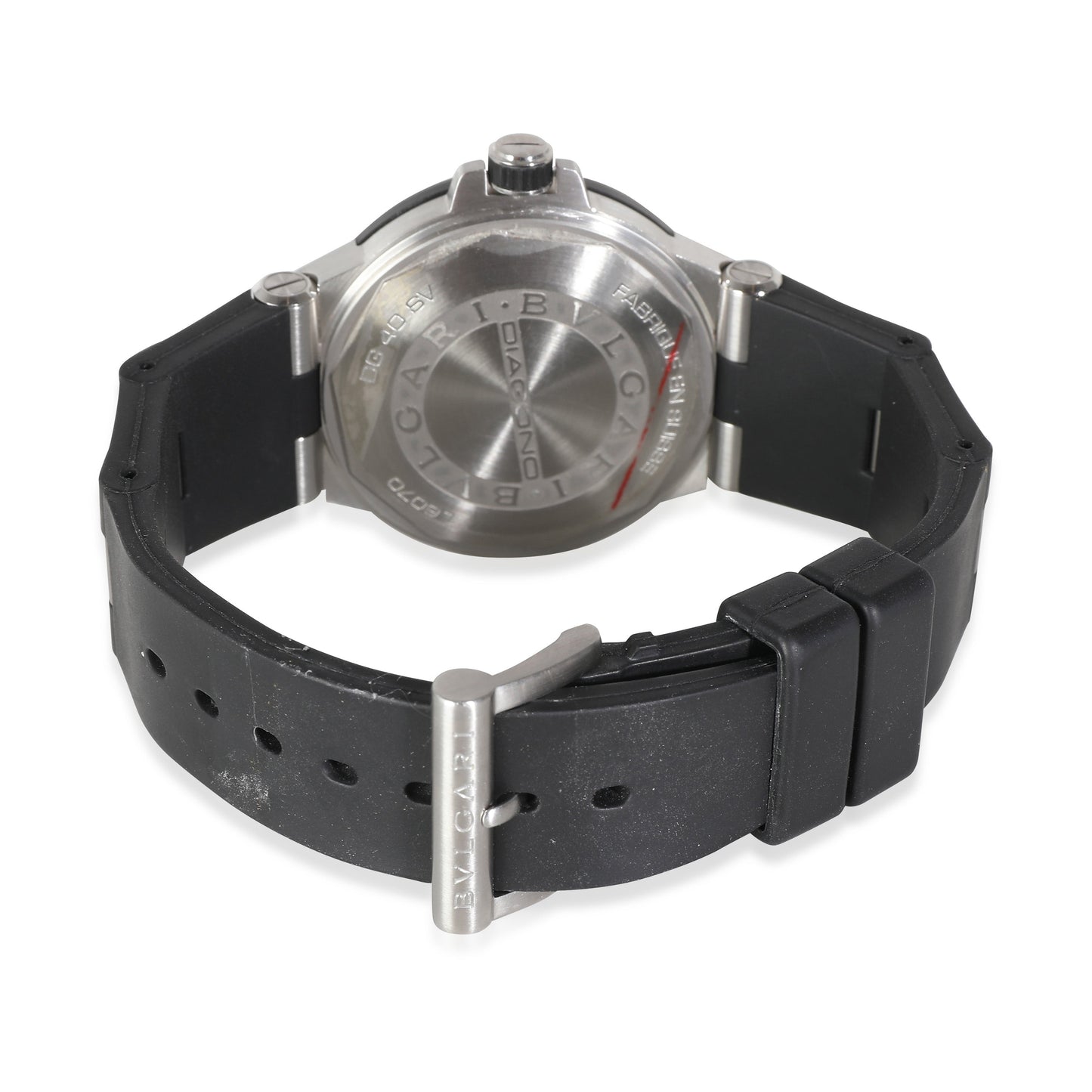 BVLGARI Diagono DG 40 SV Men's Watch in Stainless Steel/Rubber