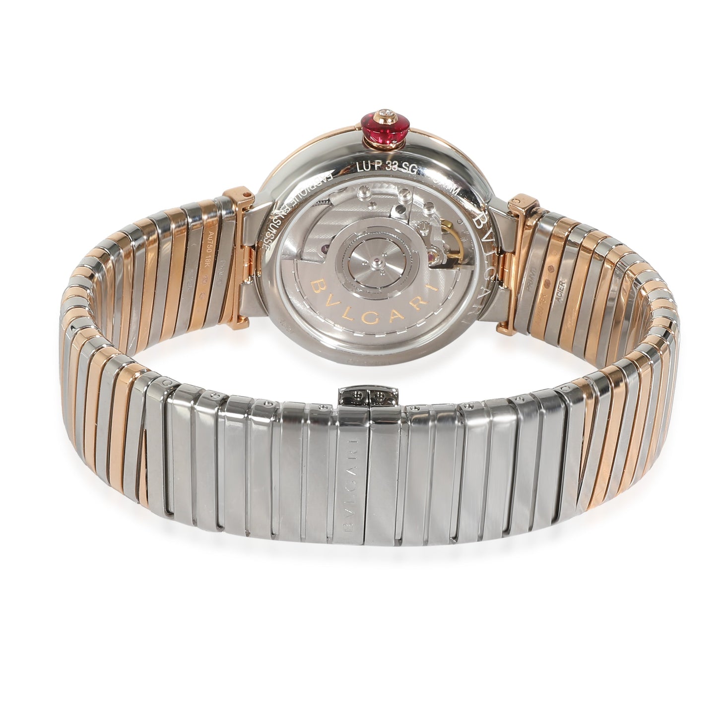 BVLGARI Lvcea Tubogas 102954 Unisex Watch in 18kt Stainless Steel/Rose Gold