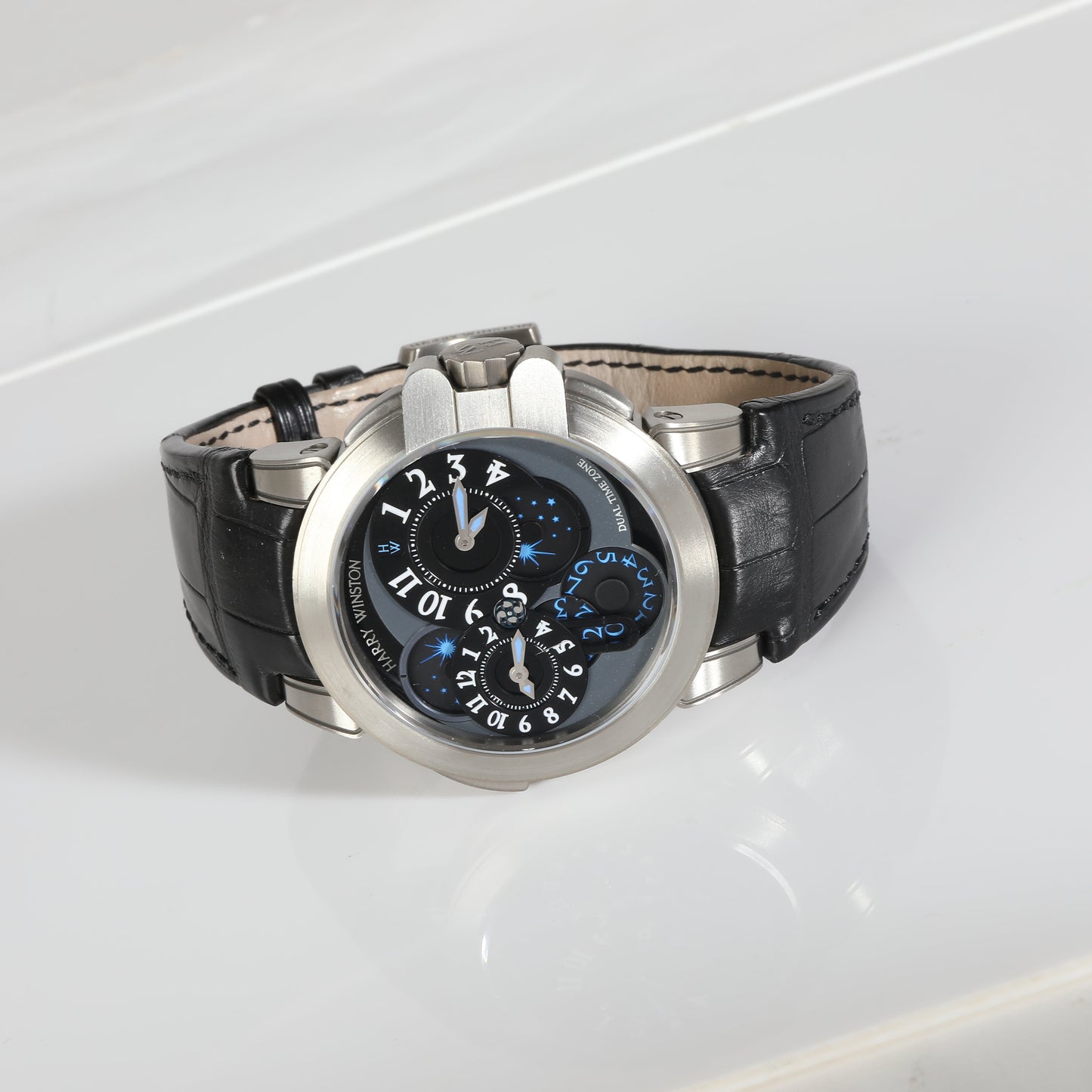 HARRY WINSTON Ocean Dual-Time Project Z 400-MATZ44ZC.K1 Men's Watch in Zalium