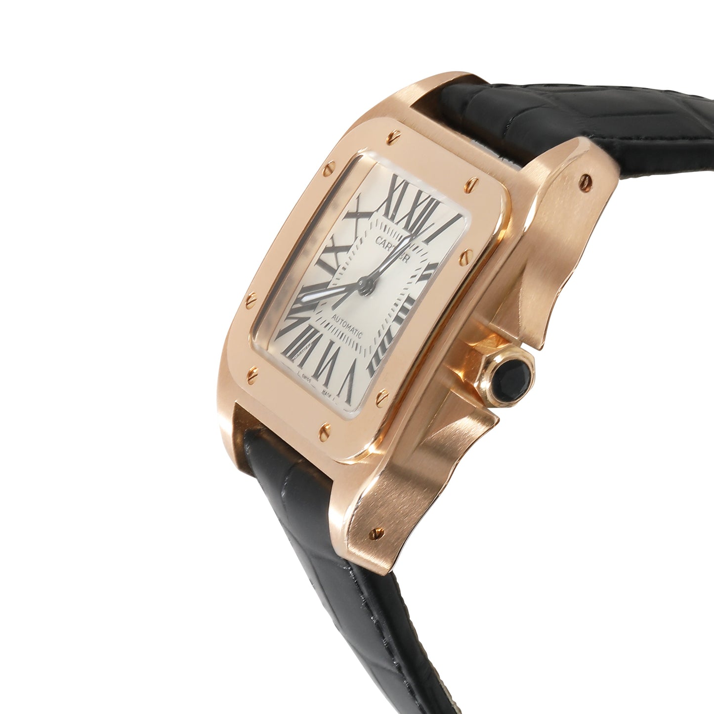 CARTIER Santos 100 de W20108Y1 Unisex Watch in 18kt Rose Gold