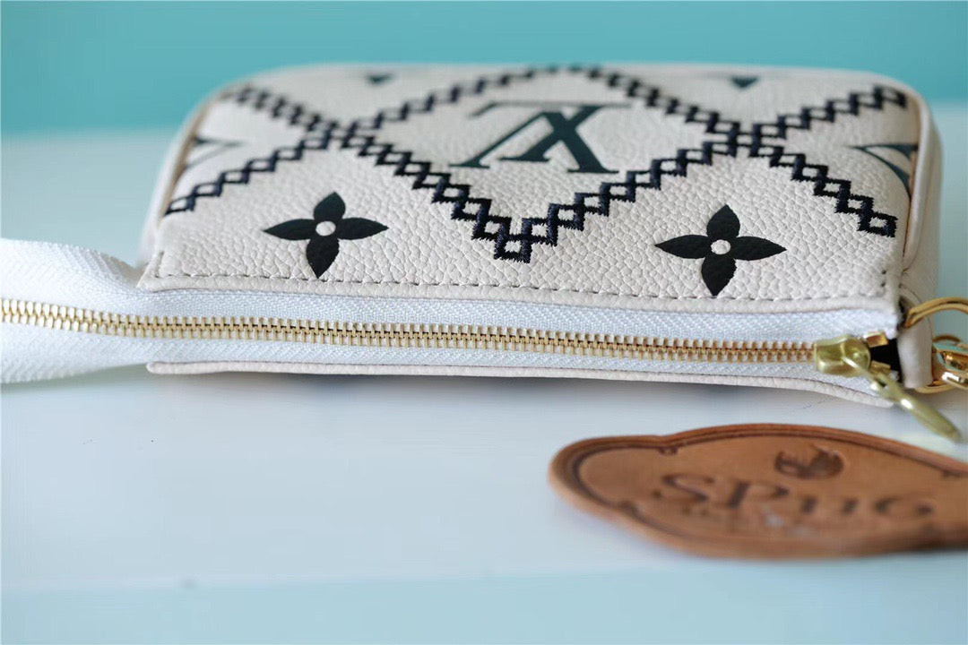 LV Mini Pochette AcGLAMIssoires Monogram Empreinte White For Women, WomenÃ¢â‚¬â„¢s Handbags, Shoulder Bags And Crossbody Bags 6.1in/15.5cm LVÃ‚Â 
