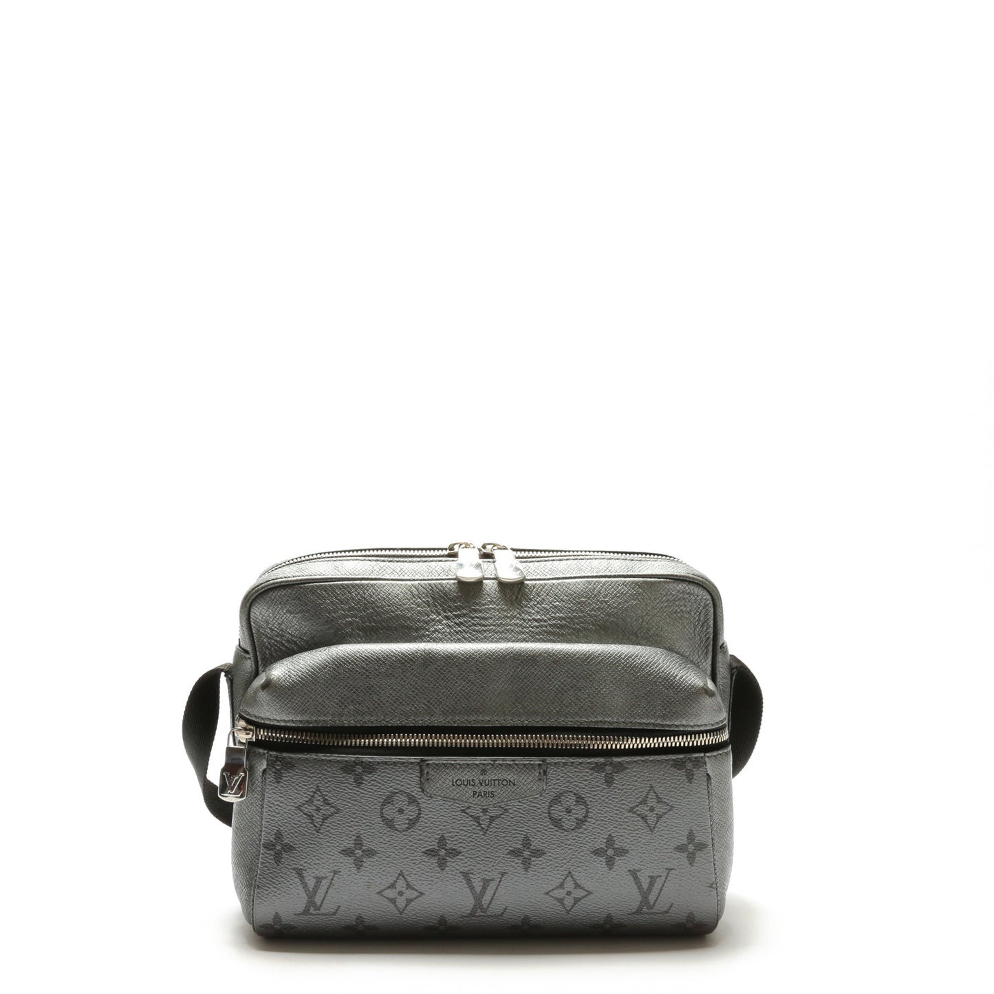 LOUIS VUITTON Outdoor Messenger Silver Taiga-OUTLET FINAL SALE