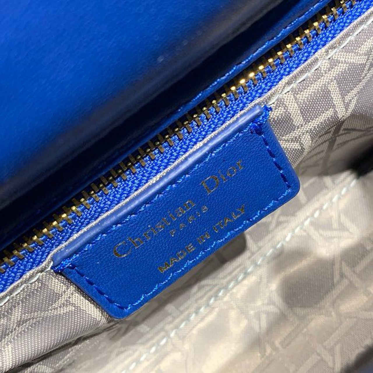 GLAMI Mini Lady Bag with Chain Gold Toned Hardware Electric Blue For Women 18cm/7in CD