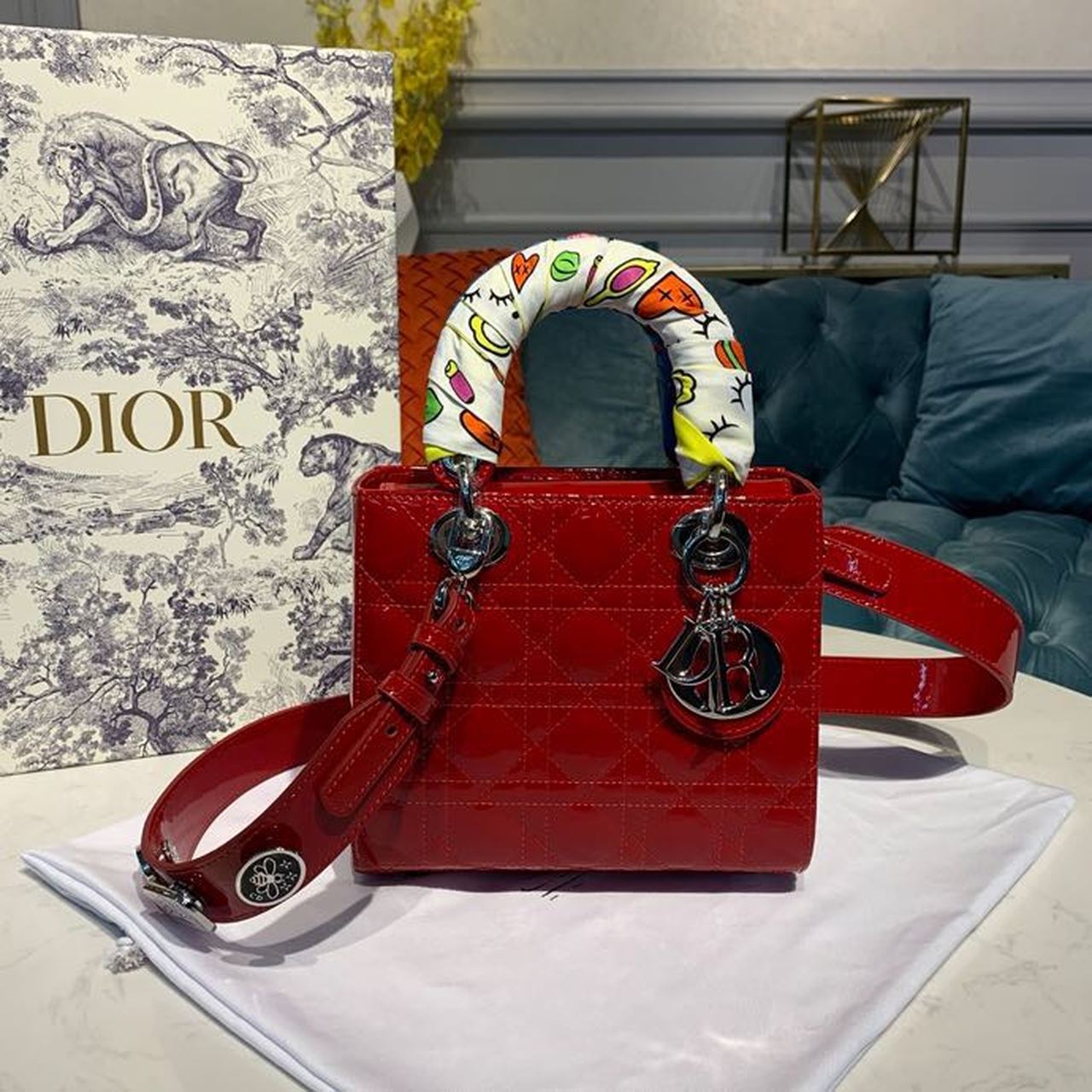 GLAMI Small Lady Bag Red Patent For Women 20cm/8in CD