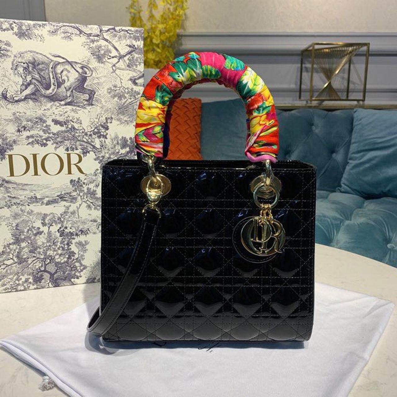 GLAMI MeGLAMIum Patent Lady Bag Black For Women 24cm/9in