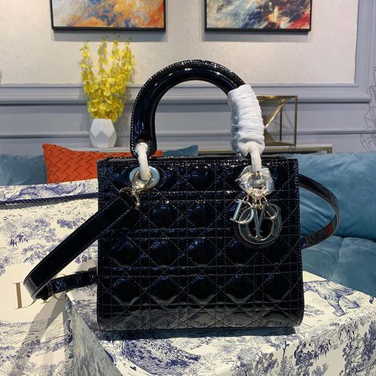 GLAMI MeGLAMIum Lady Bag Black Cannage For Women 9.5in/24cm CD M0565ONGE_M900
