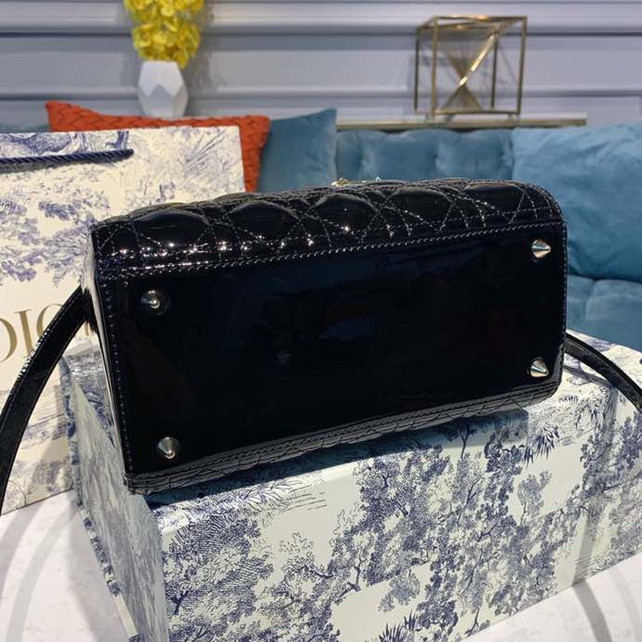 GLAMI MeGLAMIum Lady Bag Black Cannage For Women 9.5in/24cm CD M0565ONGE_M900