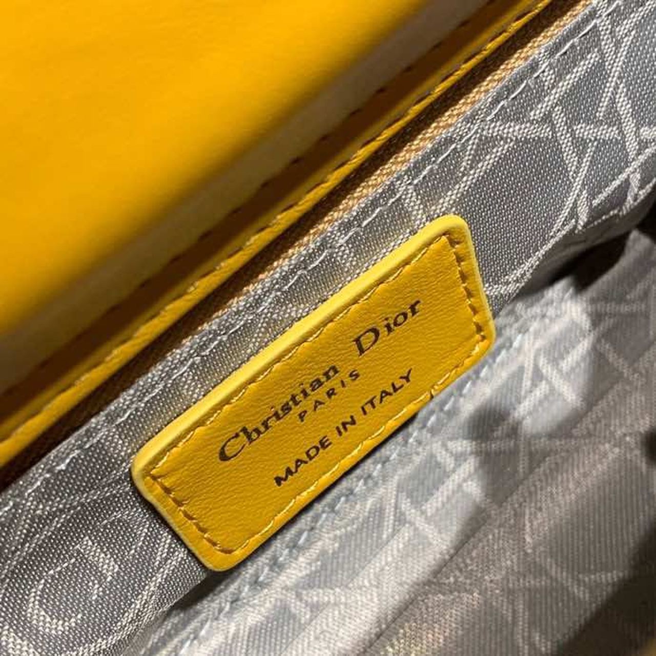 GLAMI Mini Lady Bag with Chain Silver Hardware Spring/Summer Collection, Yellow, For Women WomenÃ¢â‚¬â„¢s Handbags, 18cm CD