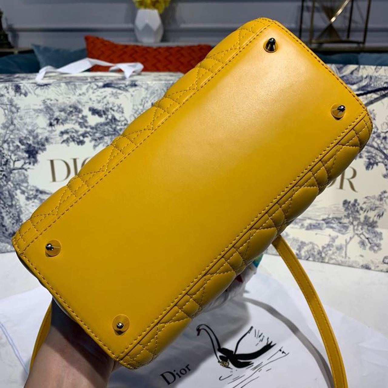 GLAMI MeGLAMIum Lady Bag Silver Hardware Yellow For Women 9.5in/24cm CD
