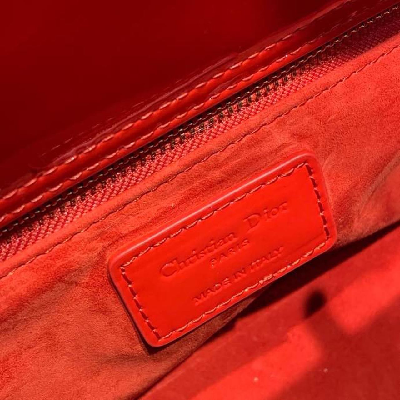 GLAMI MeGLAMIum Lady Bag Gold Toned Hardware Cherry Red Patent For Women 9.5in/24cm CD M0565OWCB_M323