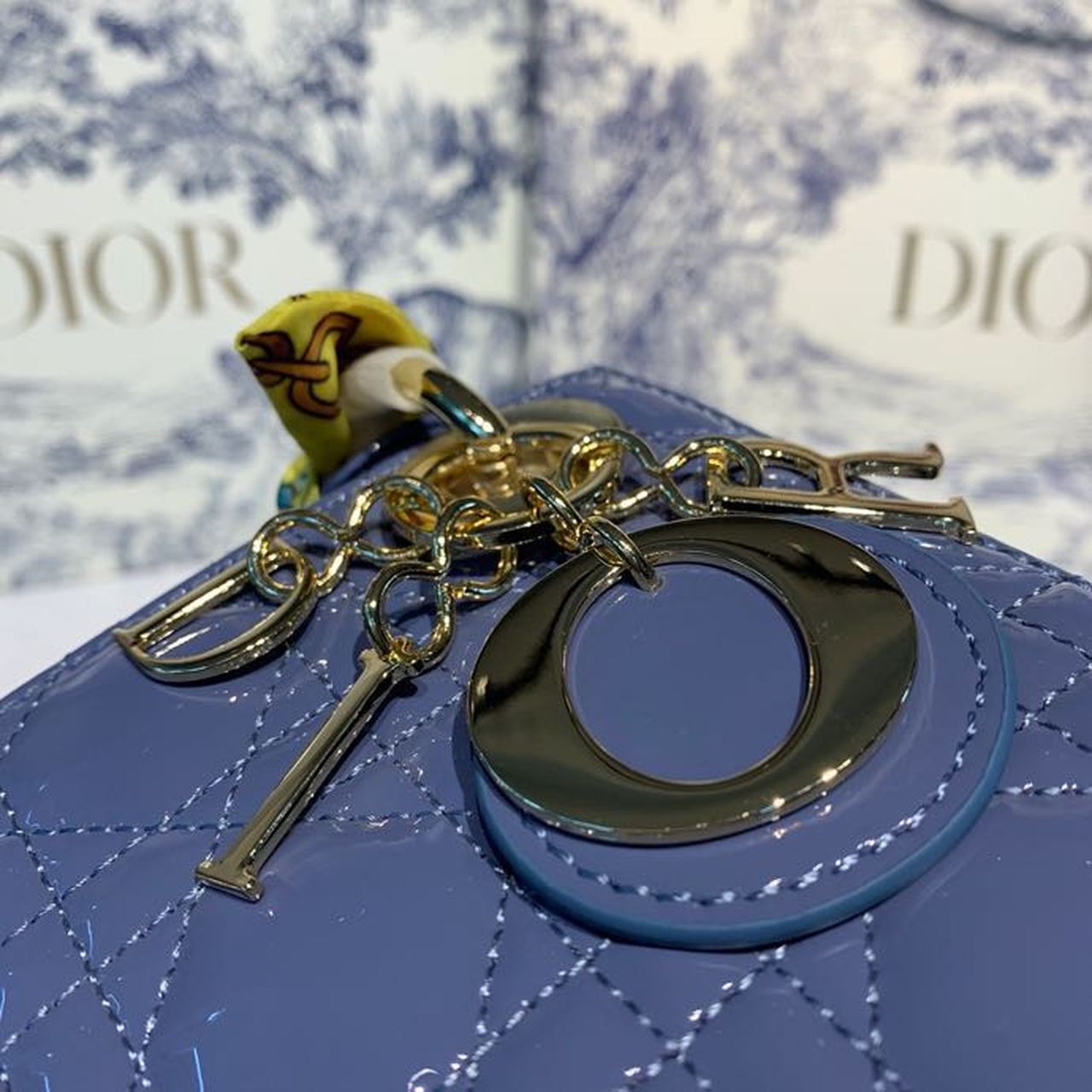 GLAMI Mini Lady Bag with Chain Silver Hardware Spring/Summer Collection, Deep Blue, For Women WomenÃ¢â‚¬â„¢s Handbags, 18cm CD