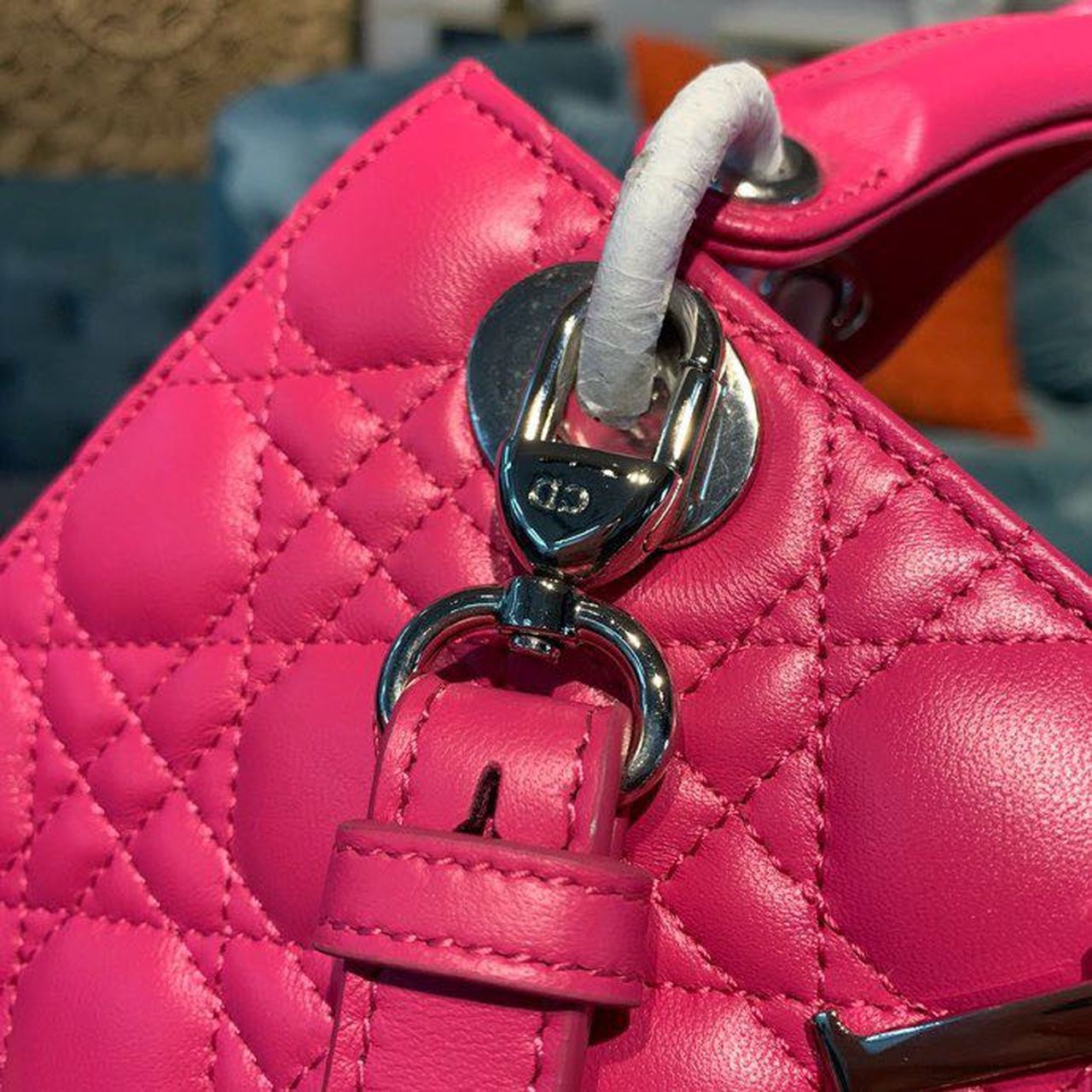 GLAMI MeGLAMIum Lady Bag Silver Hardware Hot Pink For Women 9.5in/24cm CD