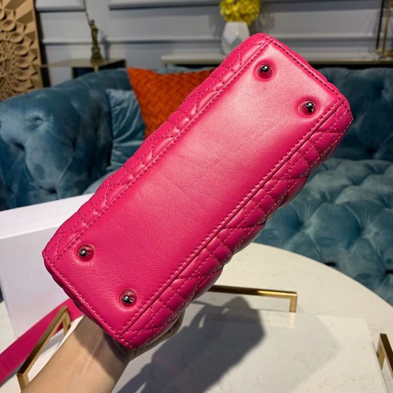 GLAMI MeGLAMIum Lady Bag Silver Hardware Hot Pink For Women 9.5in/24cm CD