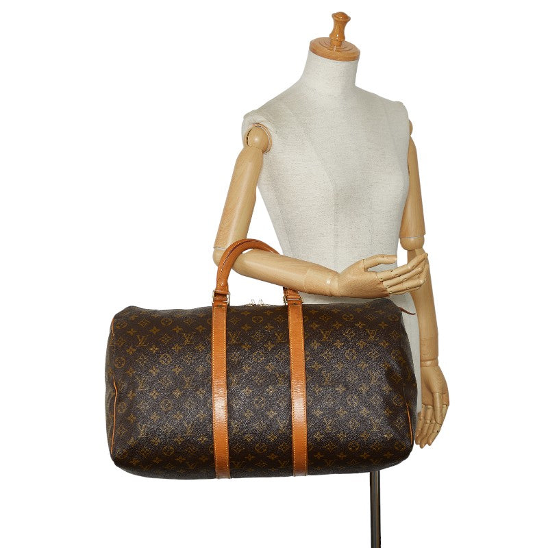 Louis Vuitton Monogram Keiphorus 50 Boston Bag Handbag M41426 Brown PVC Leather  Louis Vuitton
