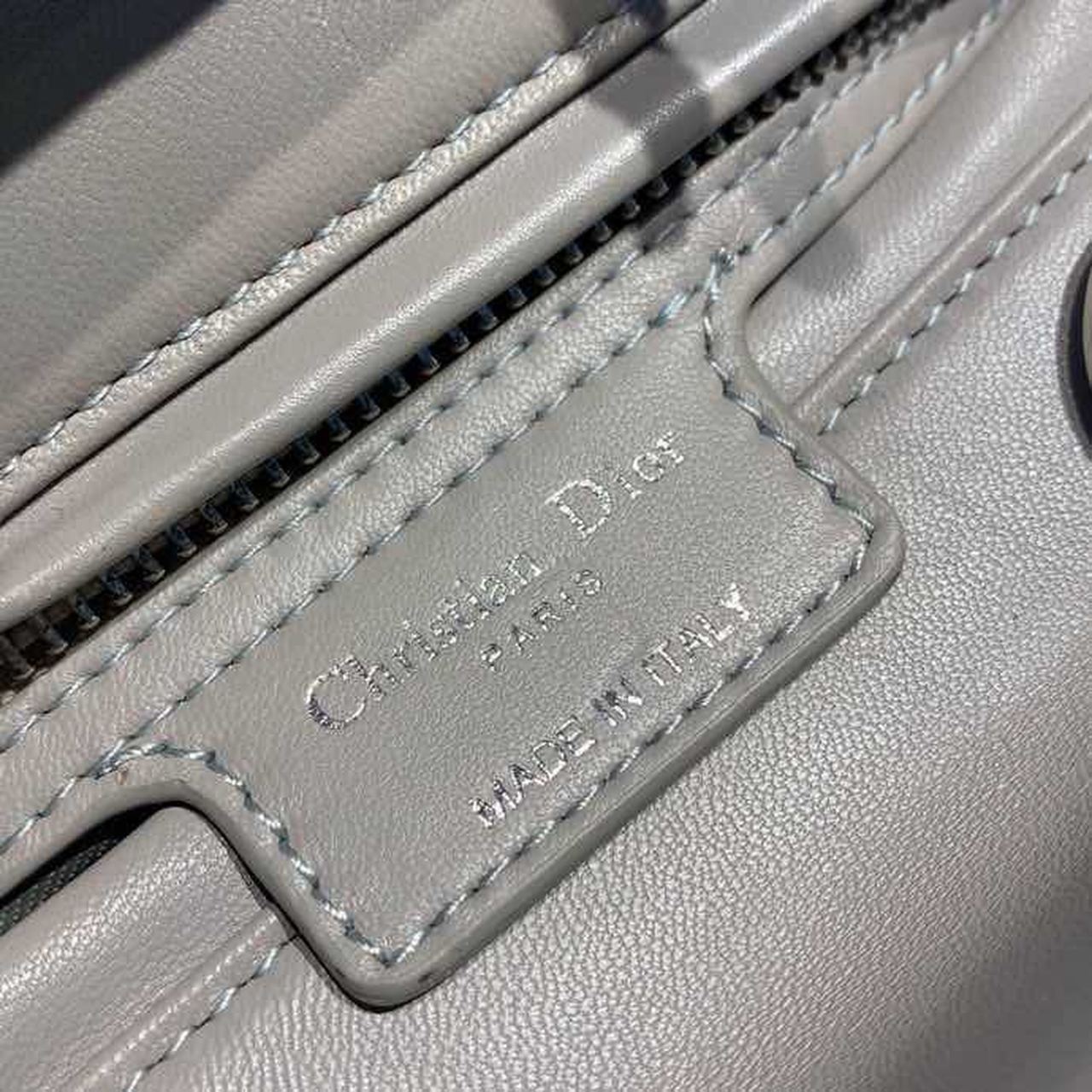 GLAMI MeGLAMIum Lady Bag Silver Hardware with Embellished Bag Strap Grey For Women 9.5in/24cm CD