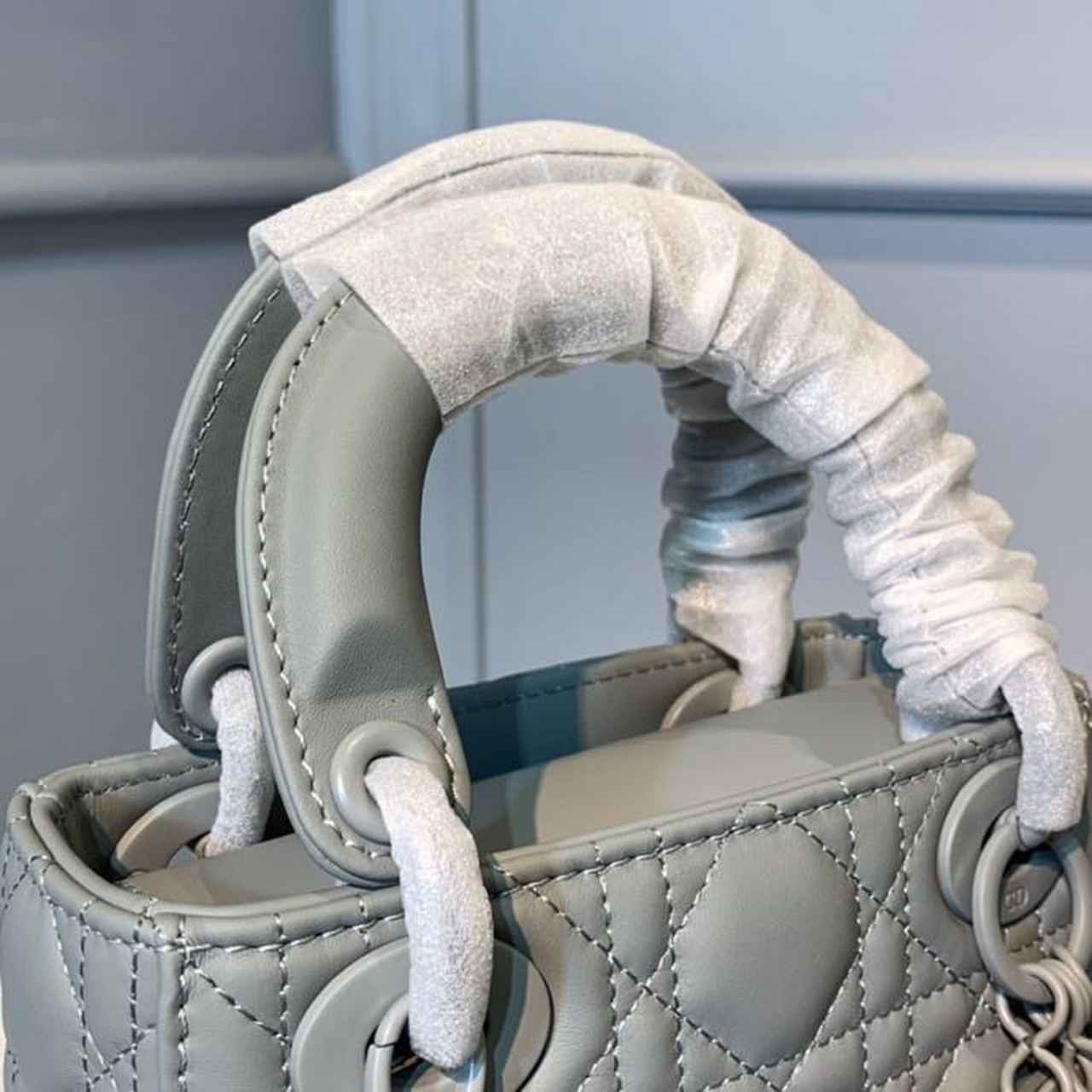 GLAMI Mini Lady Bag with Chain Matte Hardware Spring/Summer Collection, Pewter Blue, For Women WomenÃ¢â‚¬â„¢s Handbags, 18cm CD