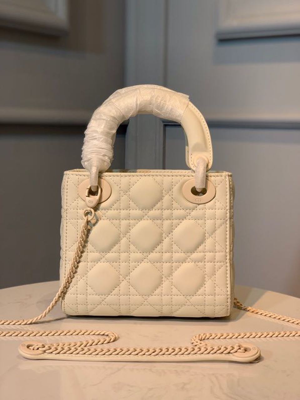 GLAMI Mini Lady Bag Ivory For Women 6.5in/17cm CD M0505SLOI