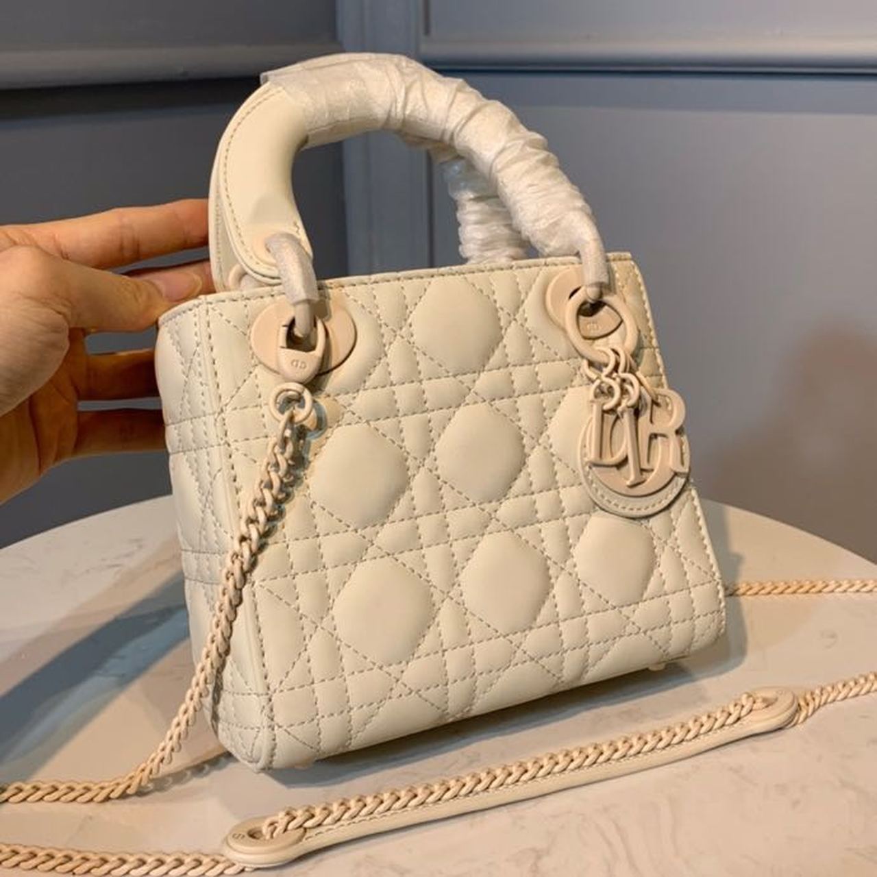 GLAMI Mini Lady Bag Ivory For Women 6.5in/17cm CD M0505SLOI