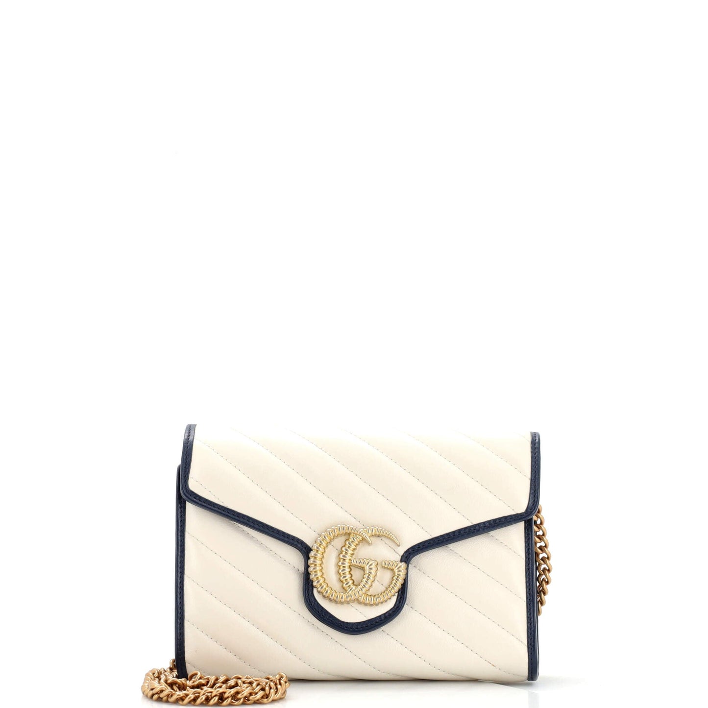 GG Marmont Chain Wallet Diagonal Quilted Leather Mini