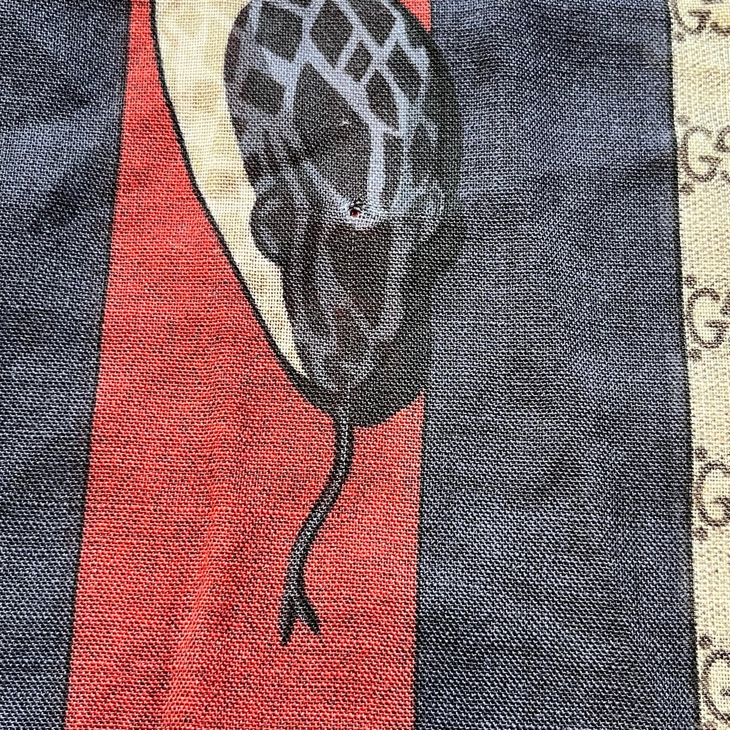 GUCCI Monogram Kingsnake Wool Scarf
